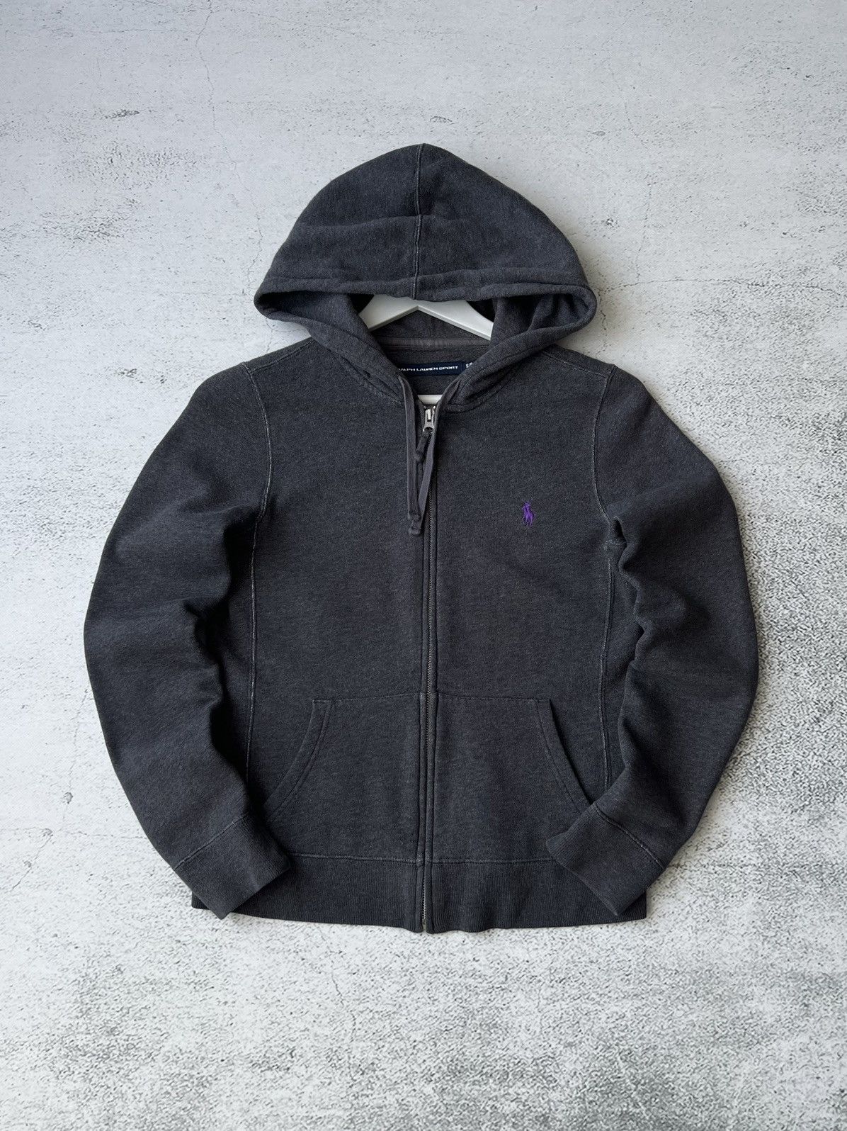 Polo Ralph Lauren 💜 Polo Ralph Lauren Vintage Women’s Zip Hoodie – Size S Size S / US 4 / IT 40 - 1 Thumbnail