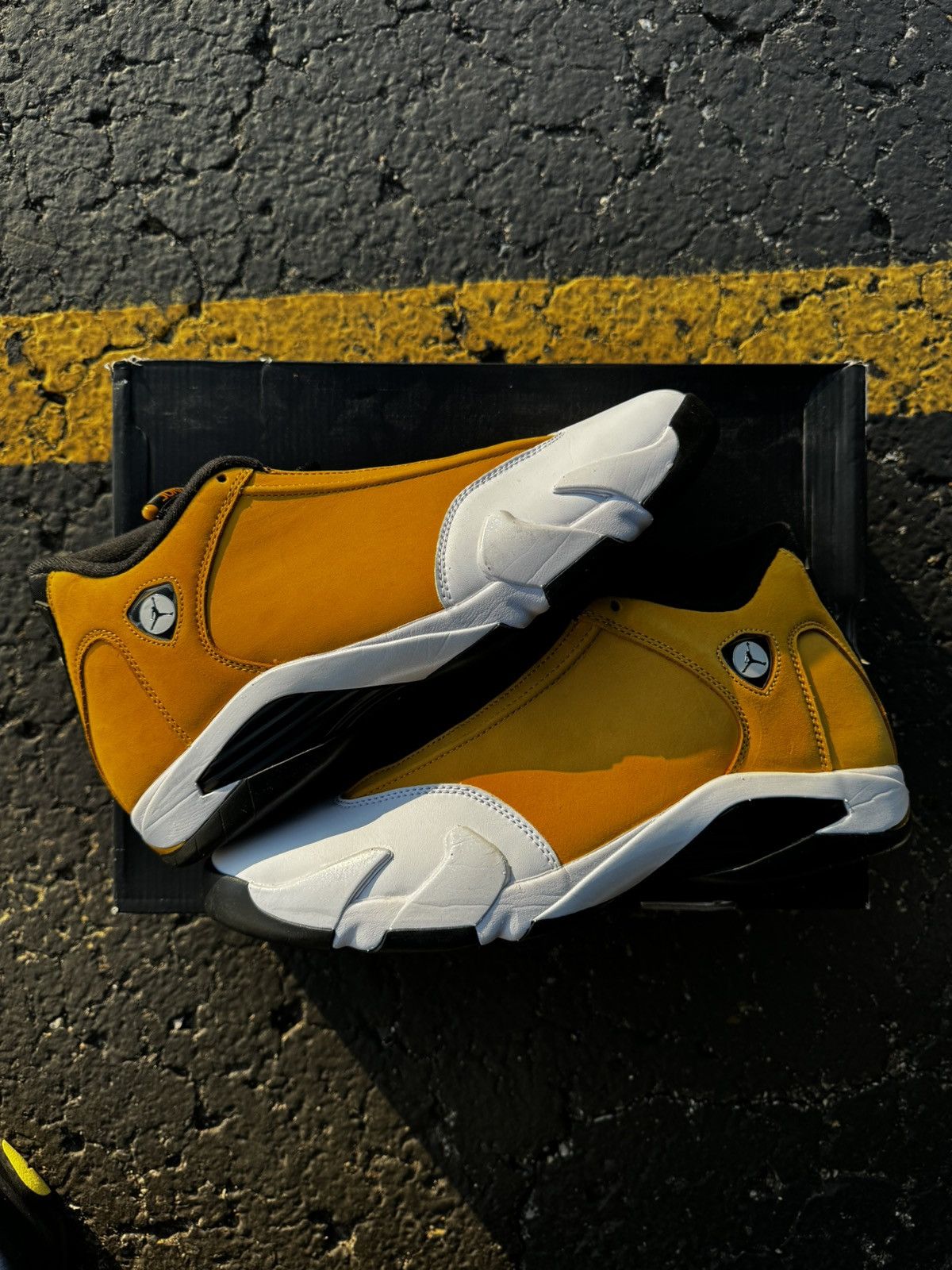 image of Air Jordan 14 Retro Shoes in Candied Ginger, Men's (Size 13)