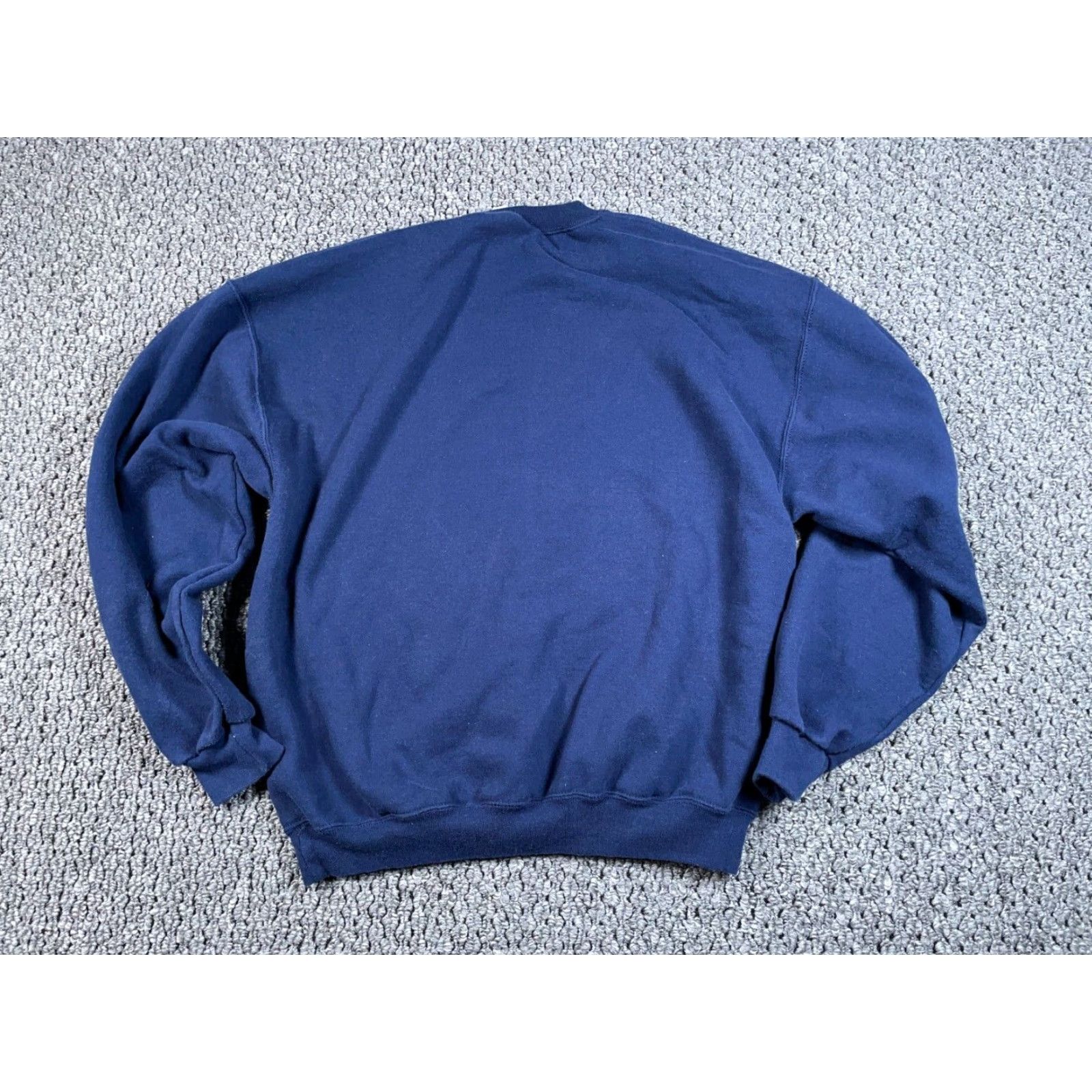 Jerzees JERZEES Sweatshirt Hunter’s Nightmare Deer Print Blue 50-50 Adult Large 90s Nature Animals Mens Pullover Crew Neck Size US L / EU 52-54 / 3 - 2 Thumbnail