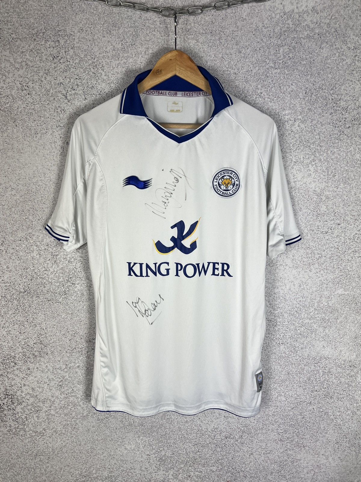 Vintage FC Leicester Signed 2011 2012 Away Burda Soccer Jersey Shirt Size US L / EU 52-54 / 3 - 1 Thumbnail