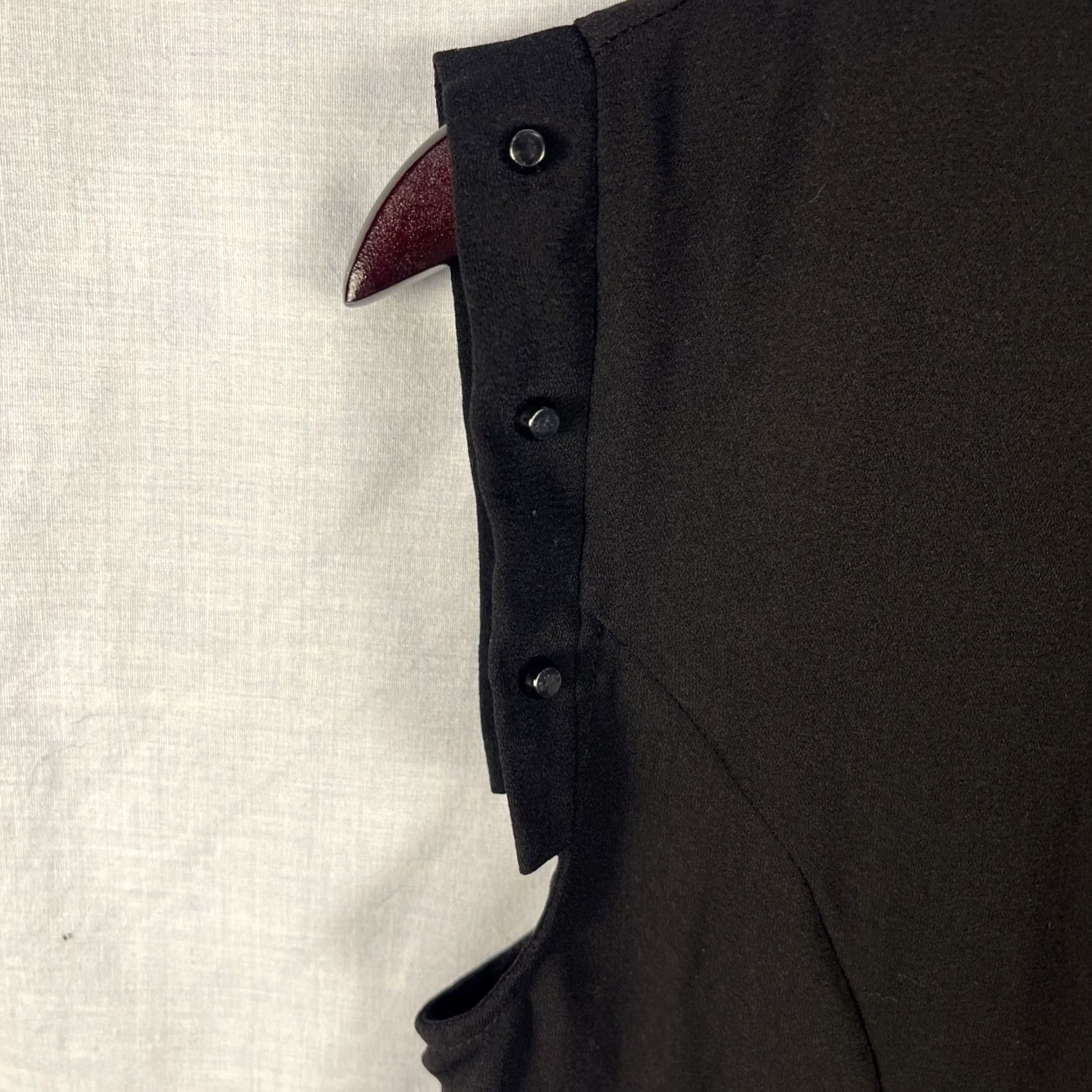 H&M H&M Women’s Top Tunic Sleeveless Blouse Black L Studded NWT Rocker Womens Size L / US 10 / IT 46 - 2 Thumbnail