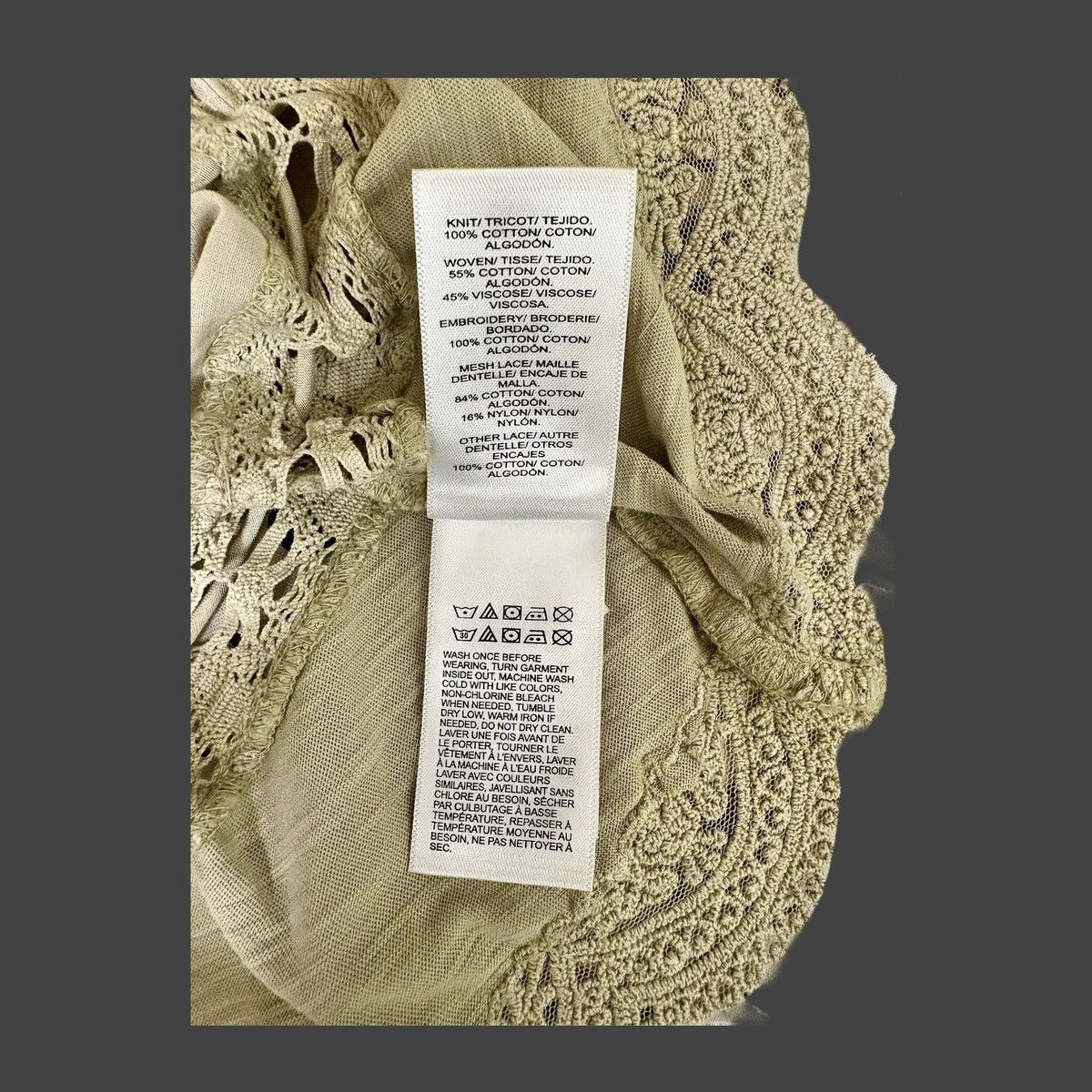 Lucky Brand Lucky Brand Lace Waistline Tie Seneca Rock Tank Sz XL Size XL / US 12-14 / IT 48-50 - 14 Thumbnail