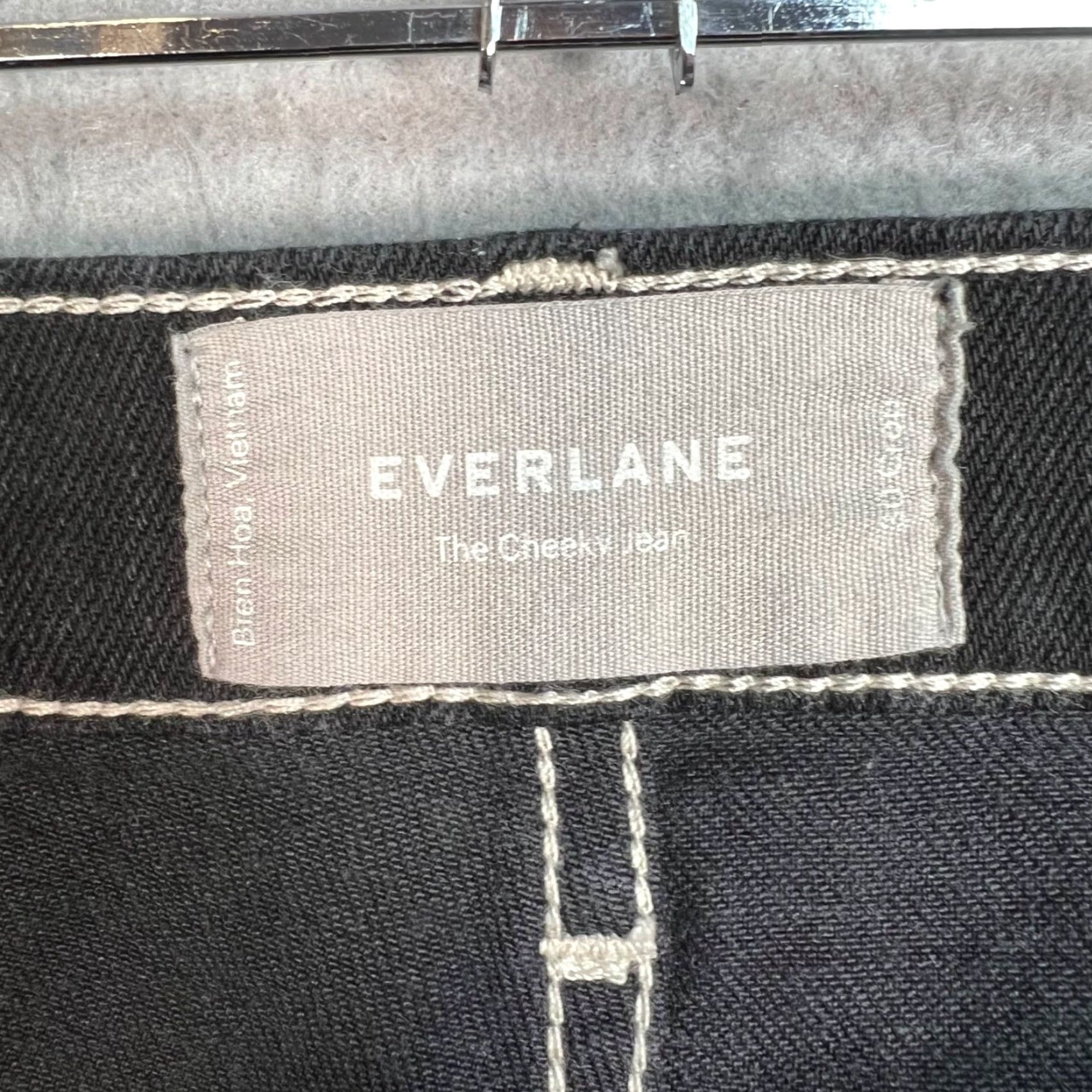 Everlane Everlane Jeans Women 30 Black Dark Wash Cropped High-Rise 5-Pocket Denim Inseam 26 Size 30" / US 8 / IT 44 - 3 Thumbnail
