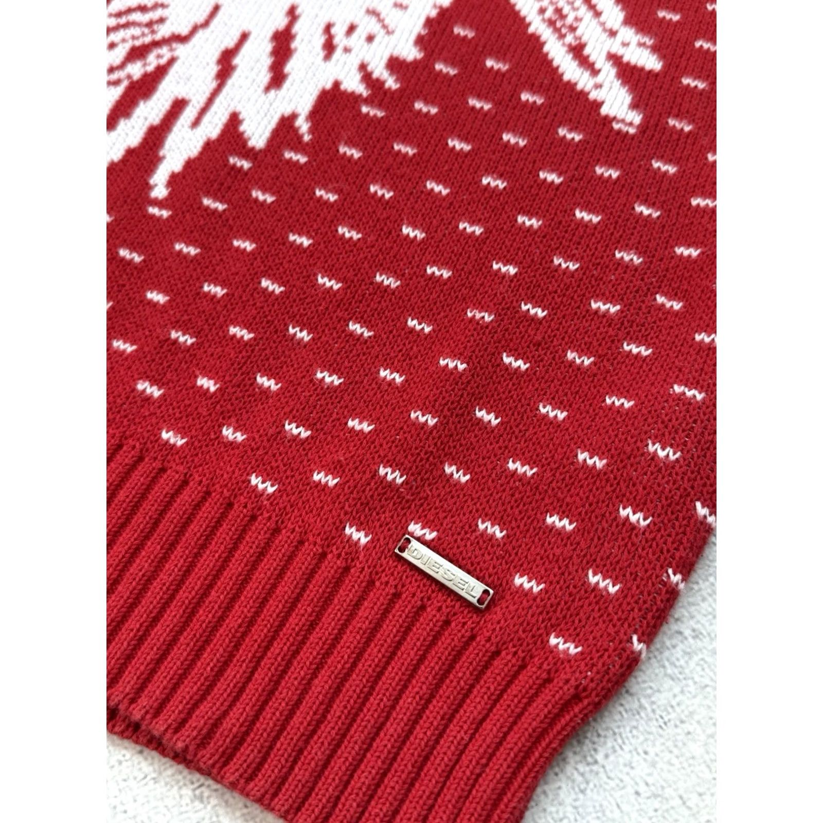 Diesel VINTAGE Diesel Venice Rare Sweater Men’s Pullover Eagle Red White Cotton M Crew Neck Knit Pullover Diesel Venice City 90s Mens Size US M / EU 48-50 / 2 - 6 Thumbnail