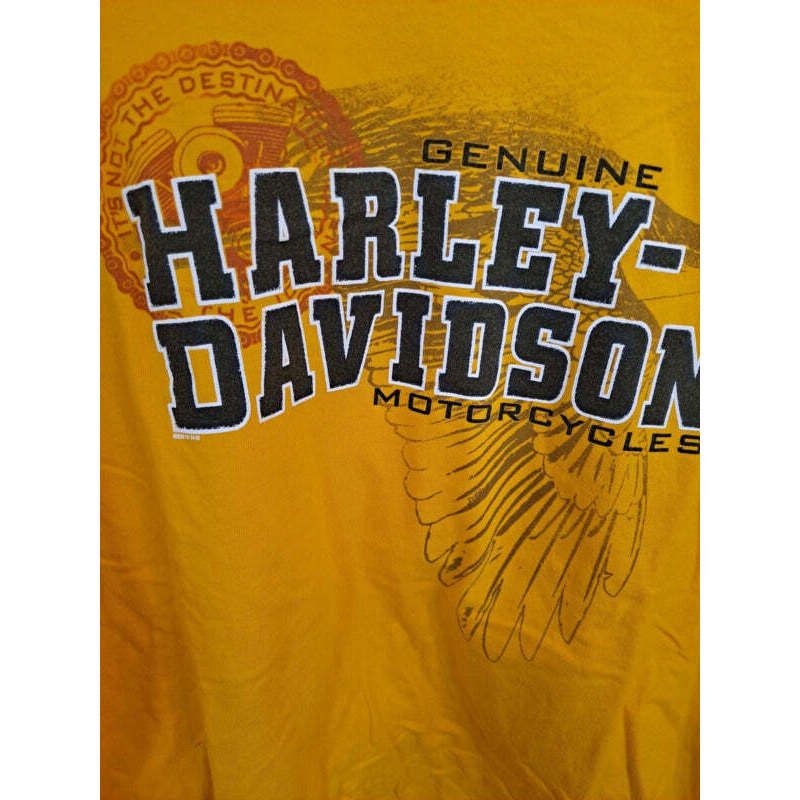 Harley Davidson Harley Davidson Utica Yellow Long Sleeve Shirt Size US XL / EU 56 / 4 - 2 Thumbnail