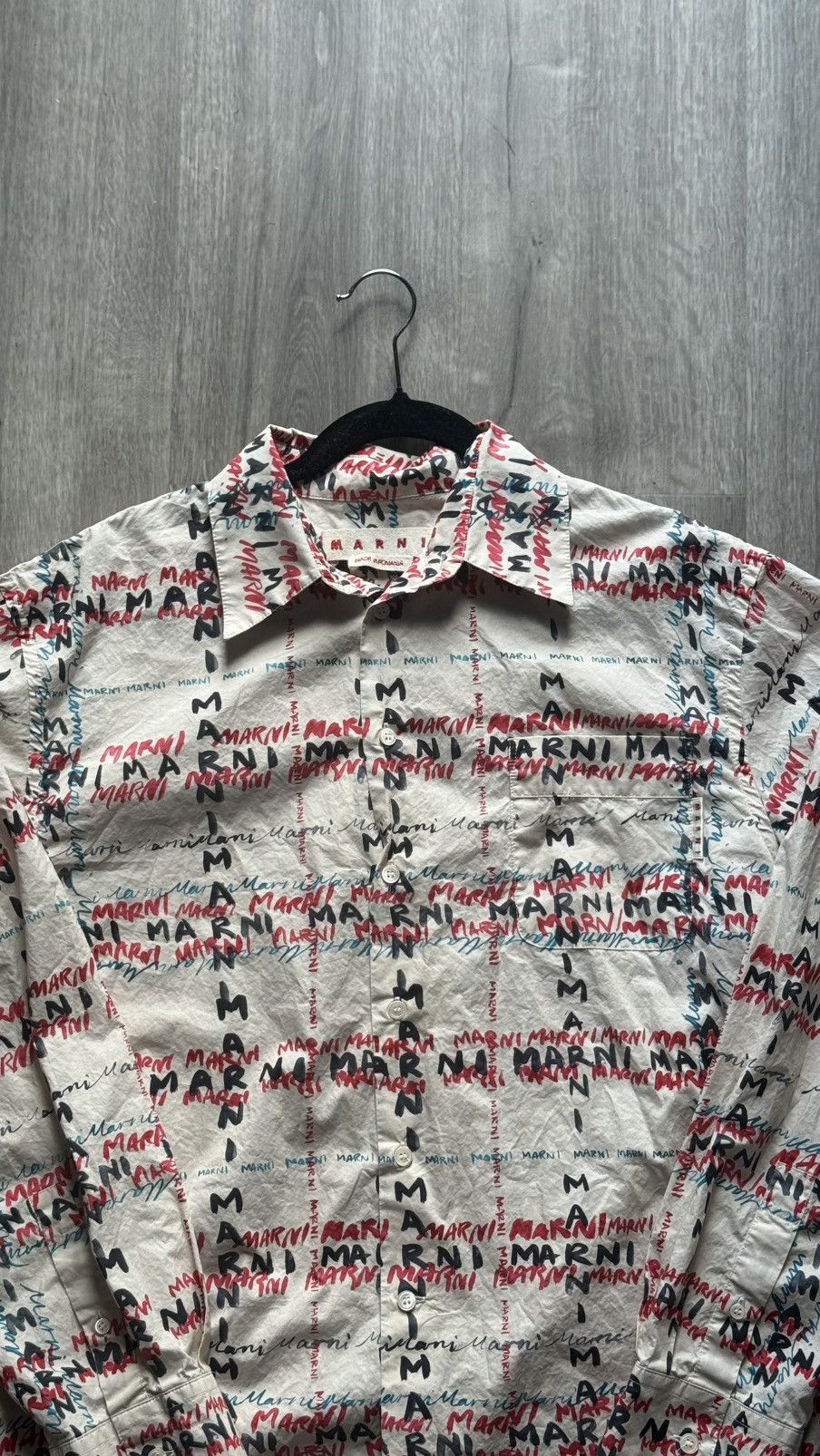 Marni Marni All Over Print Long Sleeve Shirt Size US M / EU 48-50 / 2 - 2 Thumbnail