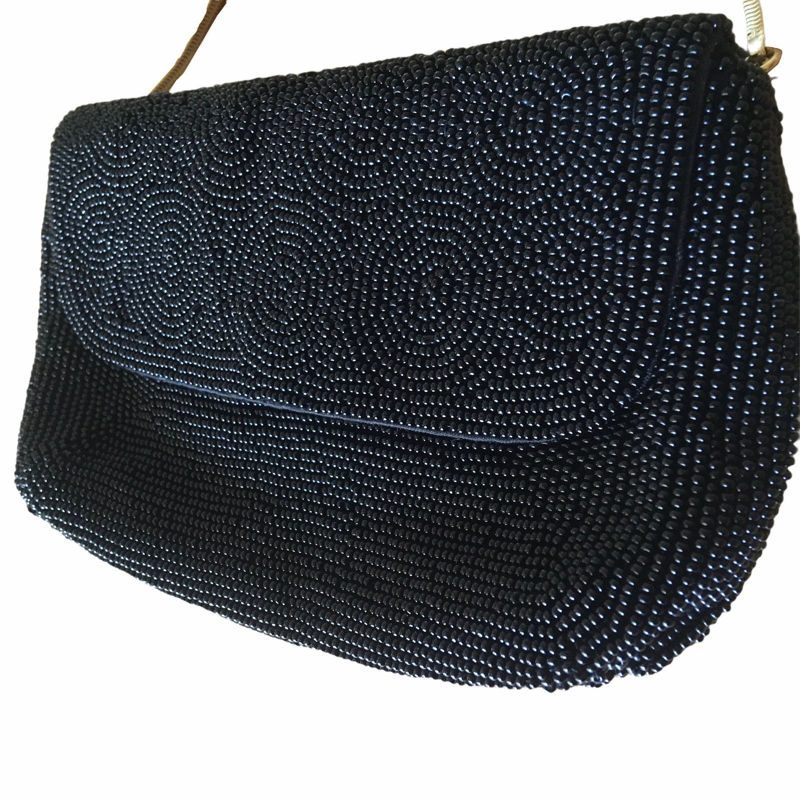 Vintage Harry Rosenfeld 1940s Beaded Triple Entry Evening Bag Purse Size ONE SIZE - 10 Thumbnail