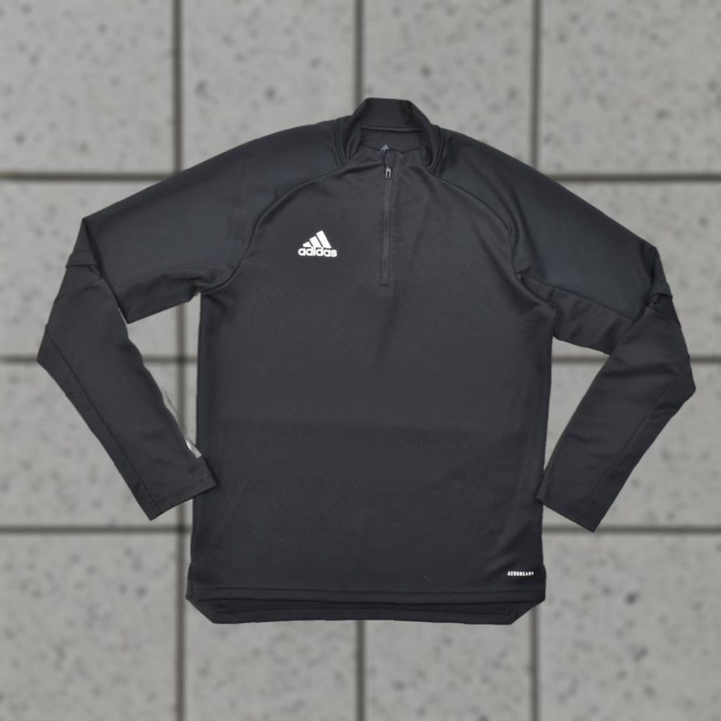 Adidas Adidas Pullover 1/4 Zip Soccer Jacket Aeroready Men M Black Sweatshirt Active Training Jacket Size US M / EU 48-50 / 2 - 1 Thumbnail
