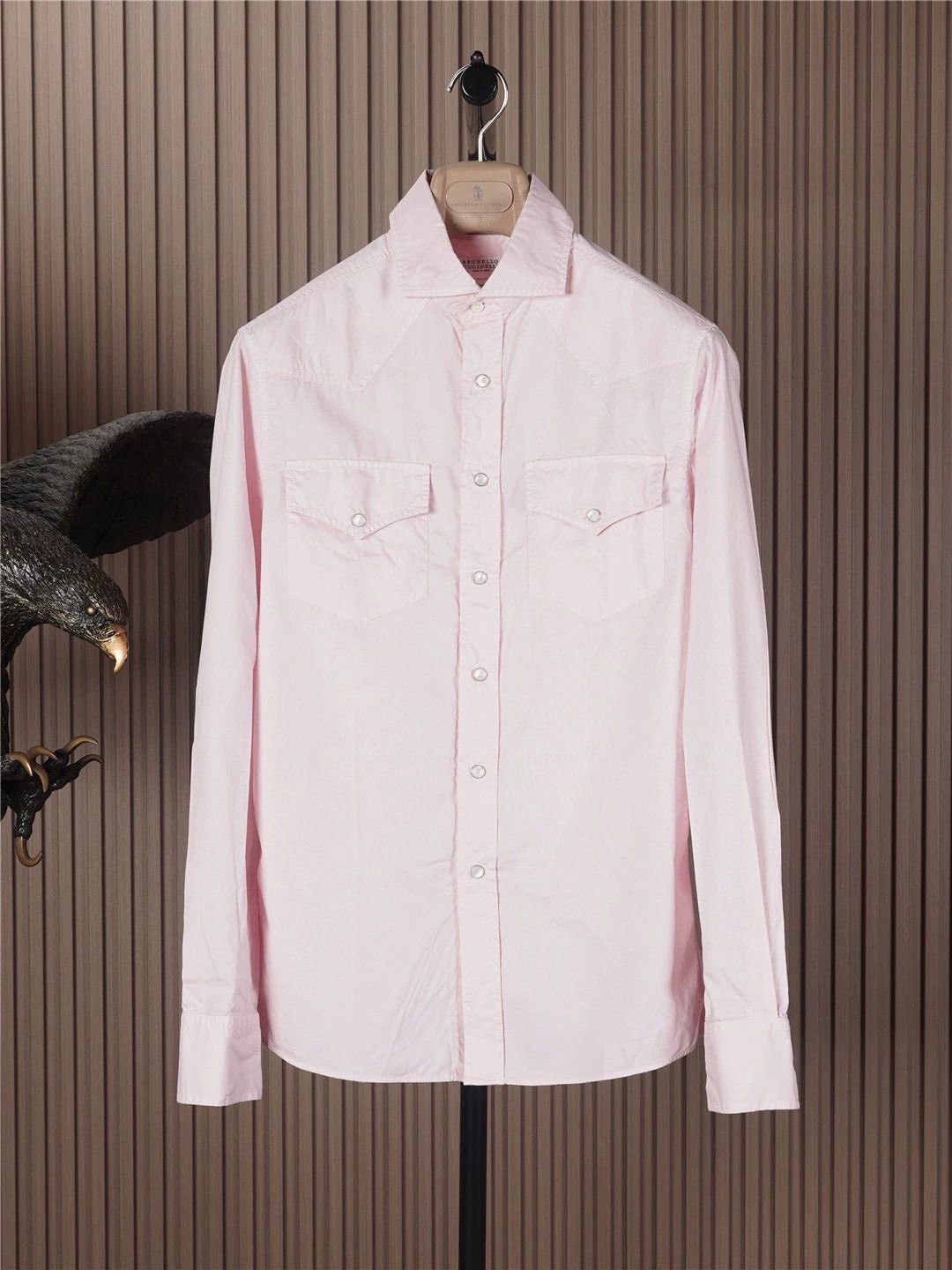 Brunello Cucinelli Brunello Cucinelli Men's Jade Button Shirt - dmc Size US S / EU 44-46 / 1 - 1 Thumbnail