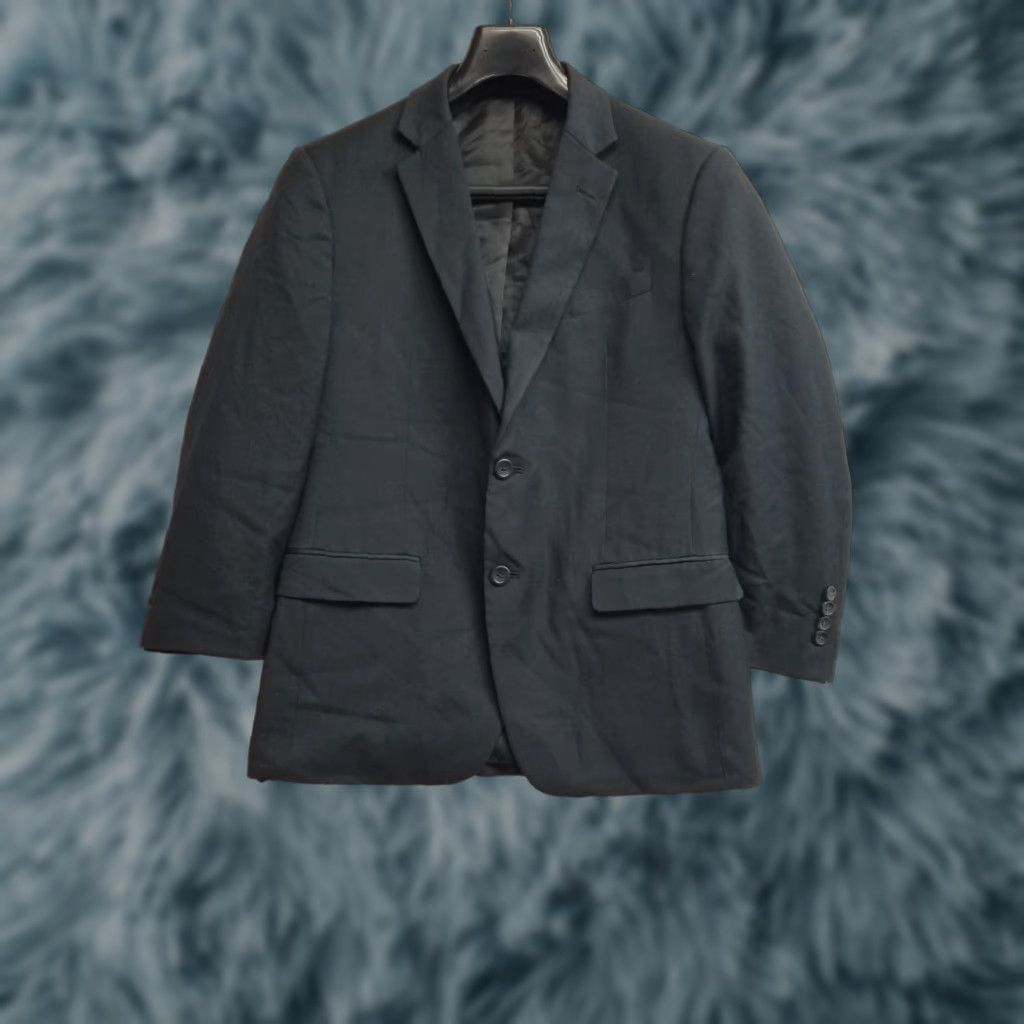 Egara Egara Blazer Jacket - Men - 40 Short - Slim Fit - Gray - Extreme - 2-Button - Polyester - Dark Gray Size US 40 / EU 56 - 1 Thumbnail