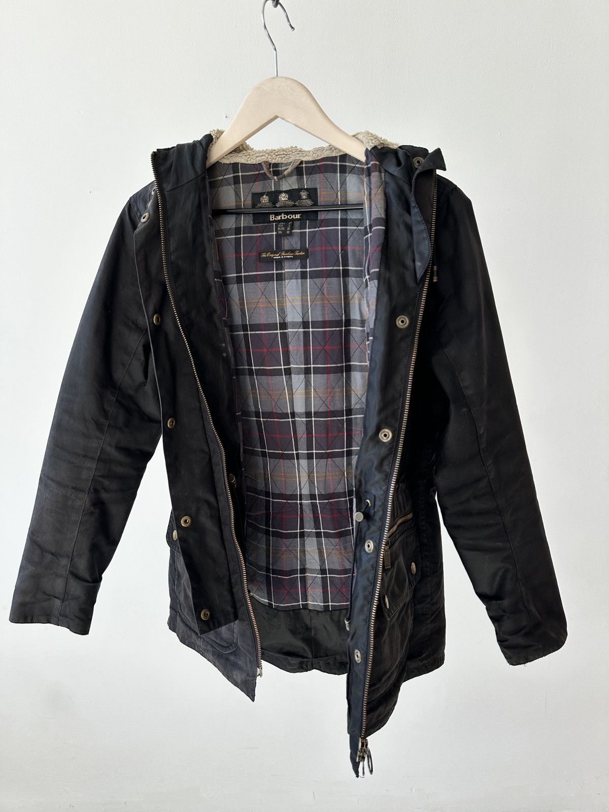 Barbour × Vintage Barbour Kelsall Wax Parka Jacket Size M / US 6-8 / IT 42-44 - 11 Thumbnail