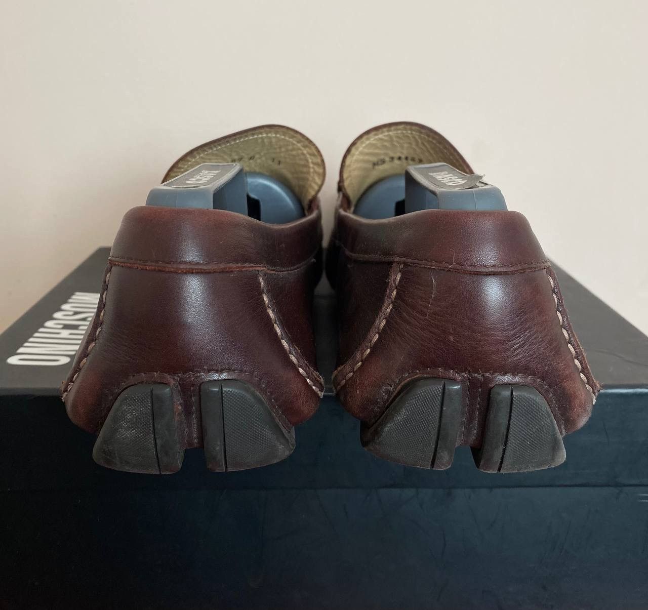 Salvatore Ferragamo Salvatore Ferragamo Brown Leather Horse Bit Driving Loafers Size US 11 / EU 44 - 6 Thumbnail