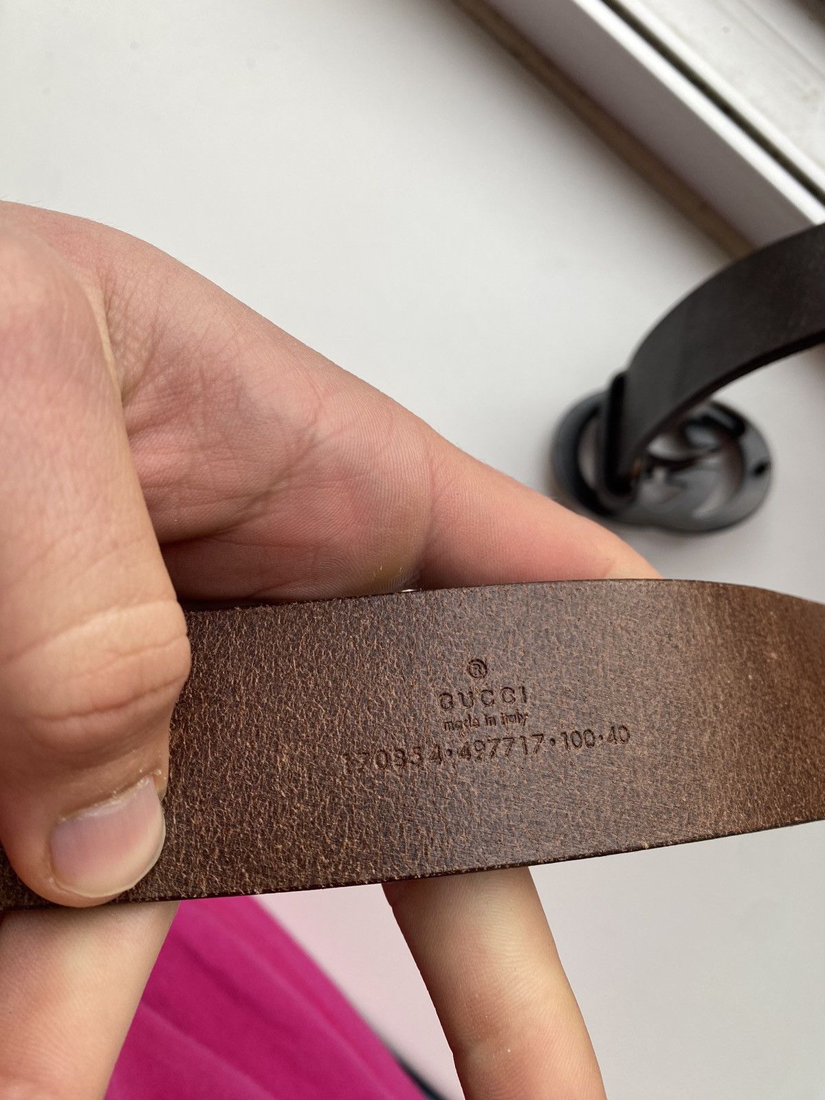 Gucci Gucci Leather GG Belt Size ONE SIZE - 7 Thumbnail