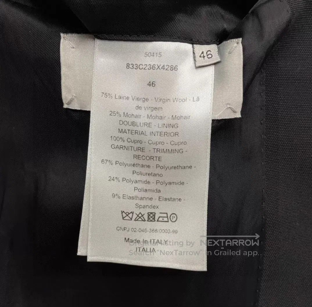 Dior Black Tailored Blazer with Contrast Trim Details. Size US M / EU 48-50 / 2 - 6 Thumbnail