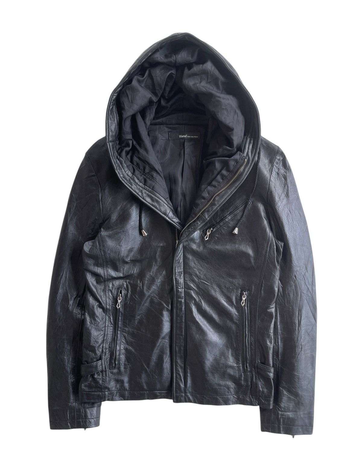Japanese Brand HARUF Sheepskin Bono Hooded LGB Style Jacket Size L / US 10 / IT 46 - 1 Thumbnail