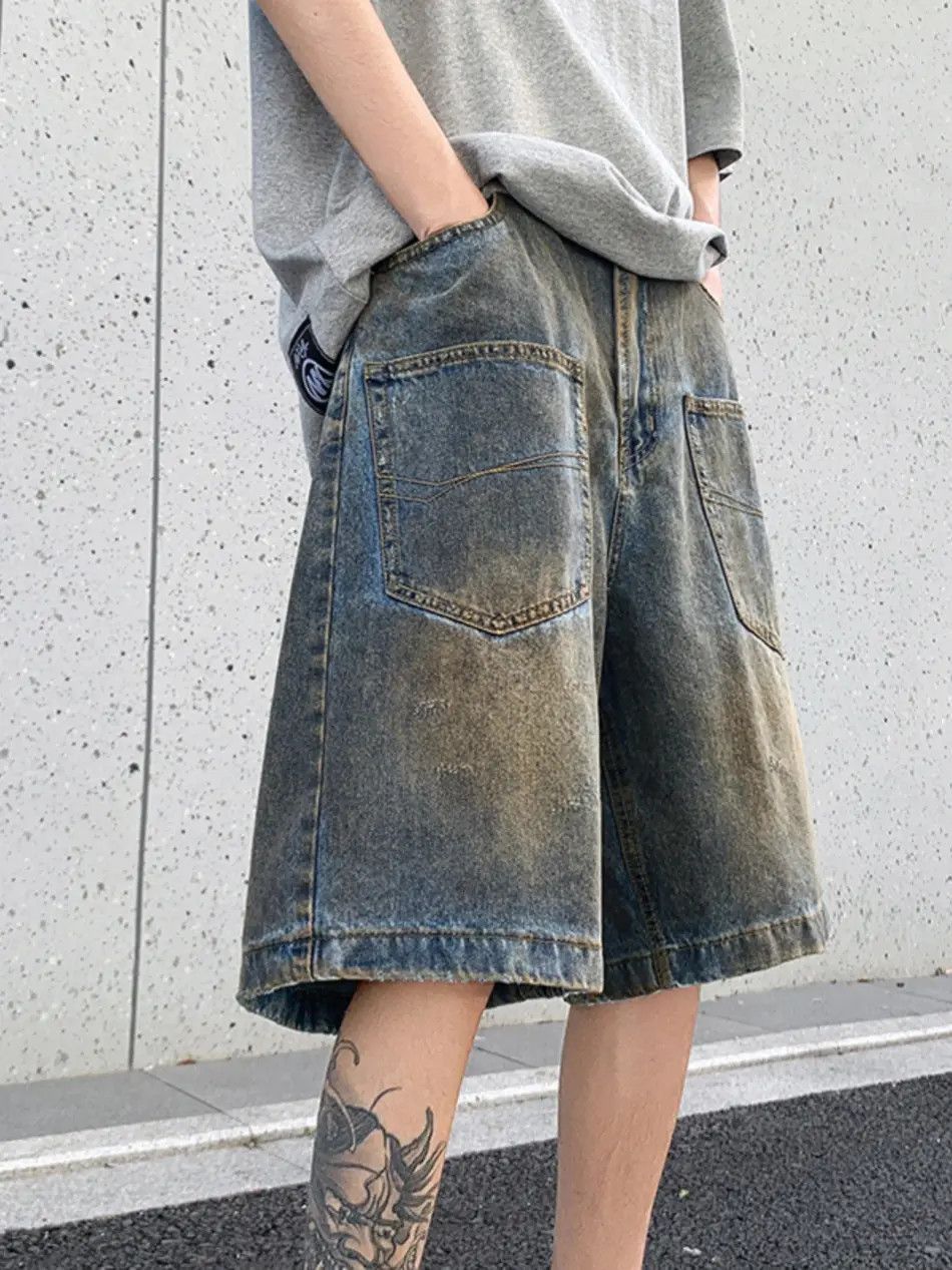 Japanese Brand Retro loose high street denim shorts Size US 32 / EU 48 - 6 Thumbnail