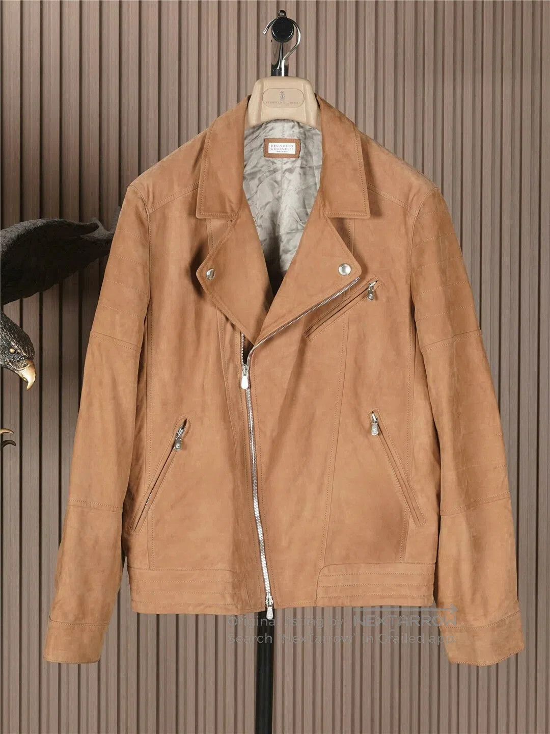 Brunello Cucinelli Brunello Cucinelli Men's Leather Jacket. Size US L / EU 52-54 / 3 - 1 Thumbnail