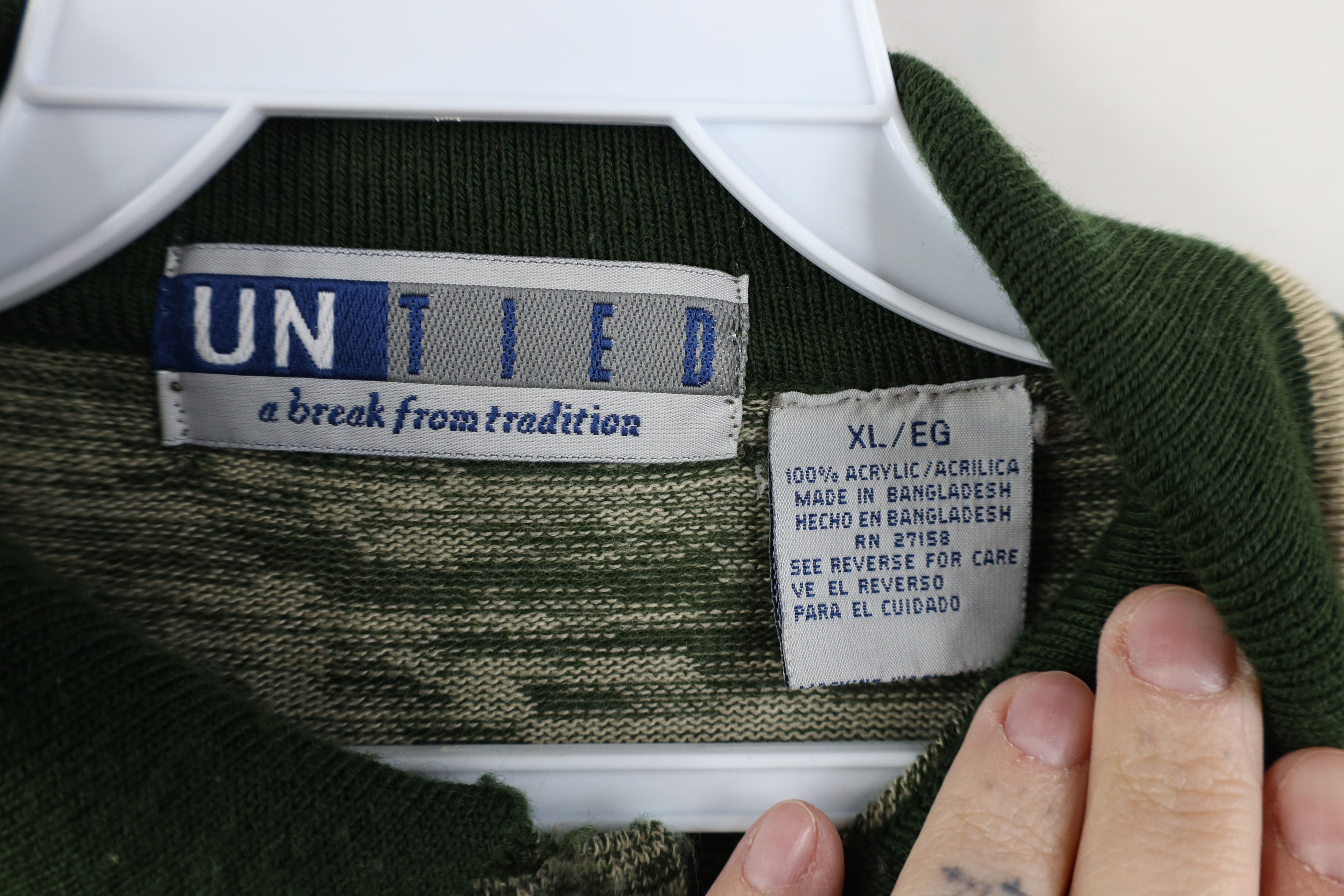 Vintage Vintage 90s Streetwear Lightweight Knit Collared Sweater Size US XL / EU 56 / 4 - 6 Thumbnail
