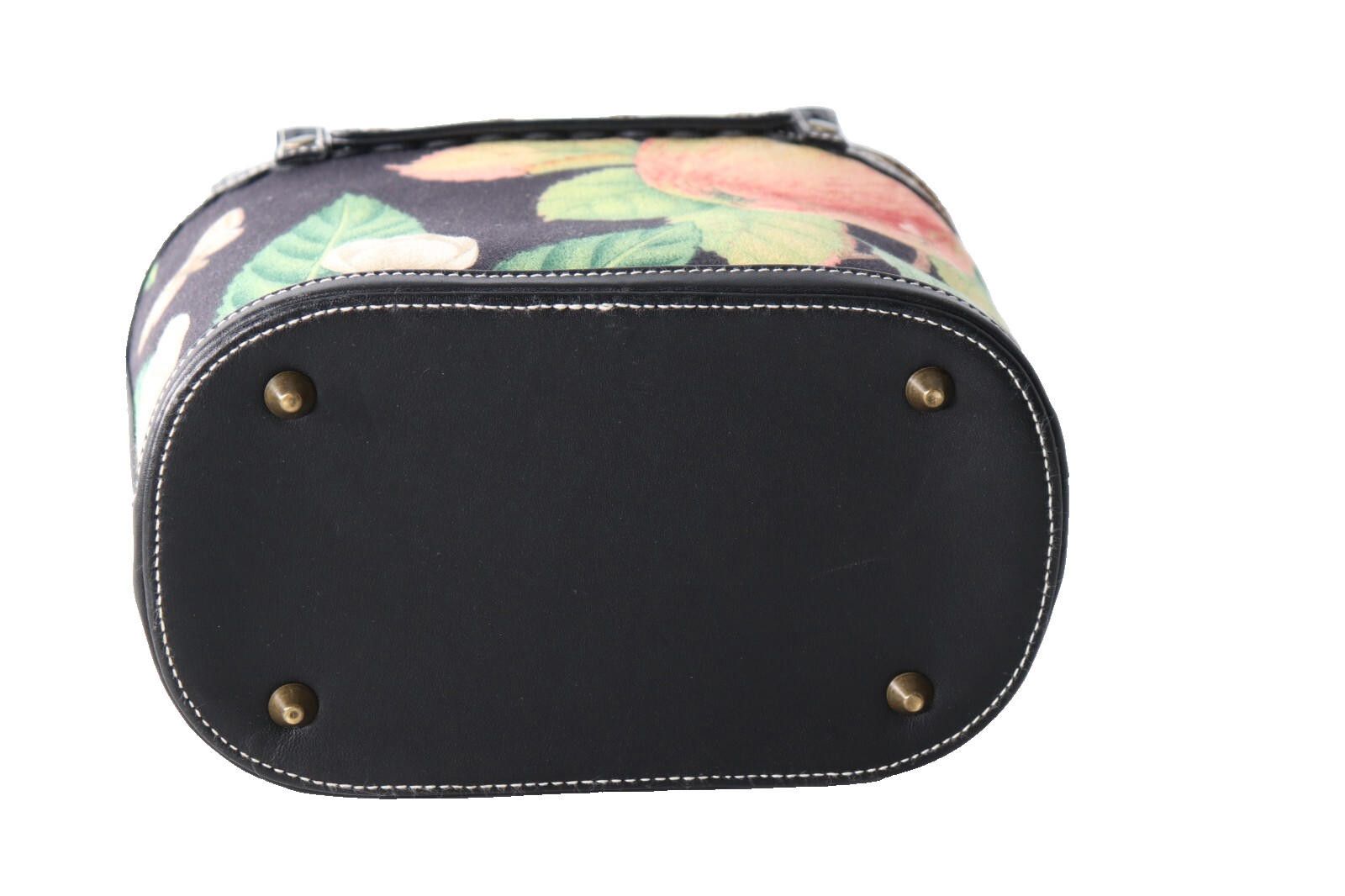 Designer Isabella Fiore Black Cherry Flower Beaded Basket Handbag Bag Size ONE SIZE - 8 Thumbnail