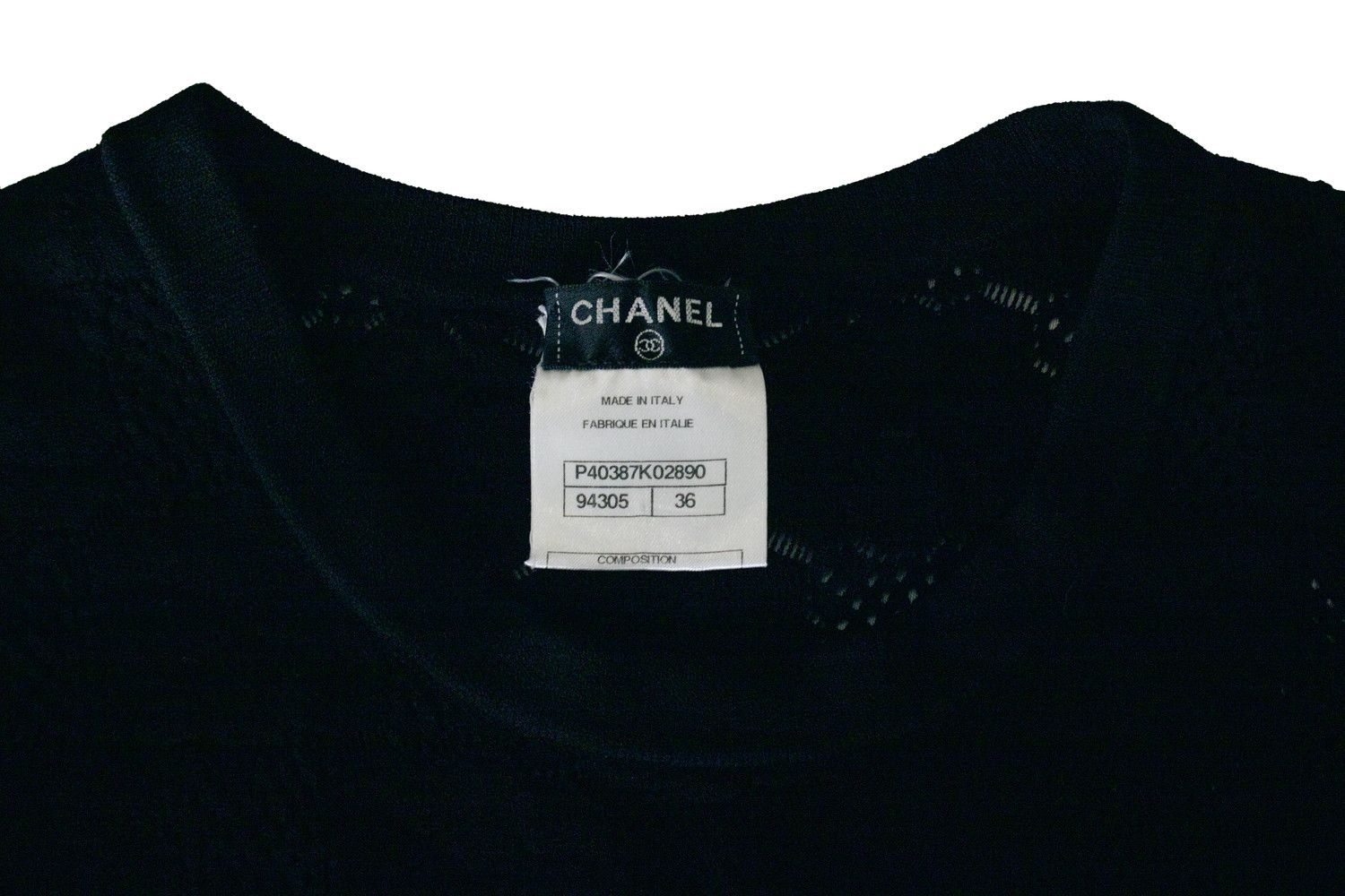Chanel Chanel, black crochet knitted top Size XS / US 0-2 / IT 36-38 - 6 Thumbnail