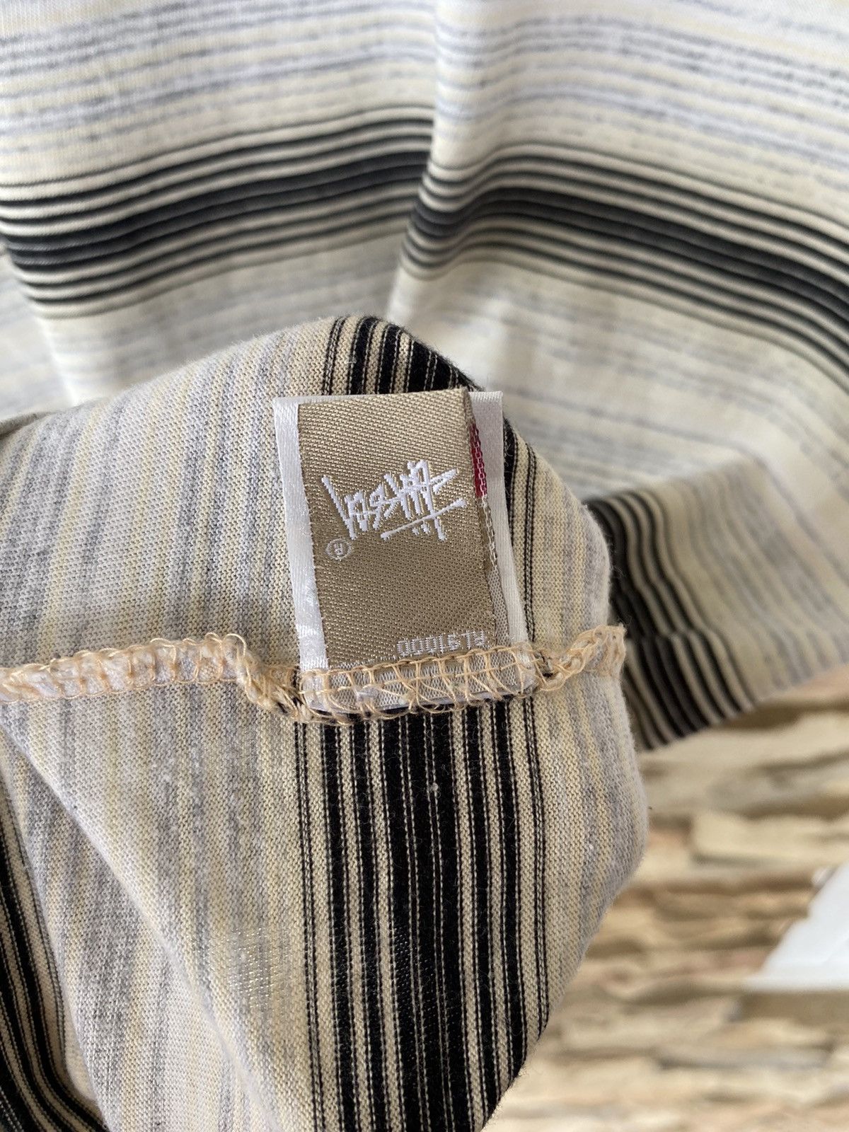 Stussy Vintage Stussy Stripe Tshirt Size US L / EU 52-54 / 3 - 11 Thumbnail