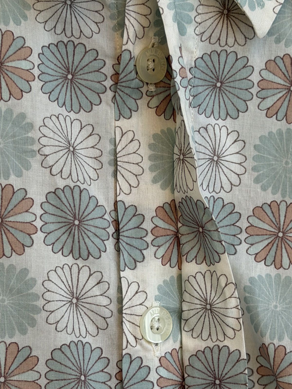 Mulberry Mulberry Geometric Floral Print Button Shirt Mens Size S Size US S / EU 44-46 / 1 - 9 Thumbnail