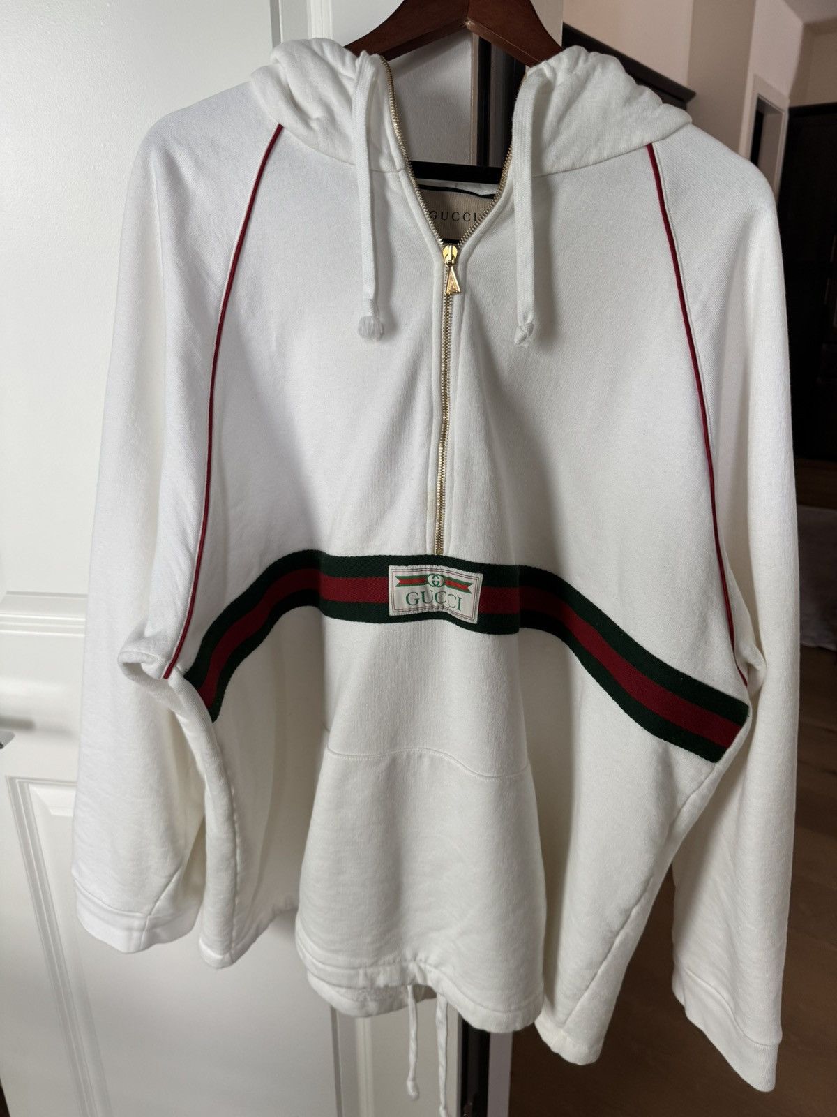 Gucci Mens Gucci S/S 2019 Quarter Zip Hoodie Size US XXL / EU 58 / 5 - 1 Thumbnail