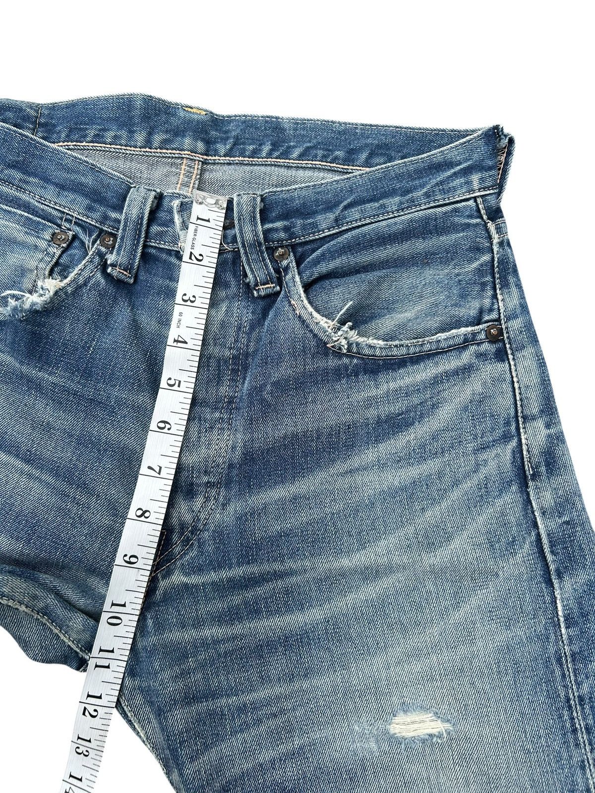 Kapital Vintage Levis Big E Selvedge Thrashed Denim Jeans Size US 30 / EU 46 - 22 Thumbnail