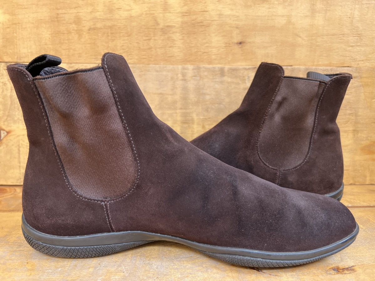 Prada Prada Men's Brown Suede Chelsea Ankle Boot Size 8 UK 9 US Size US 9 / EU 42 - 9 Thumbnail