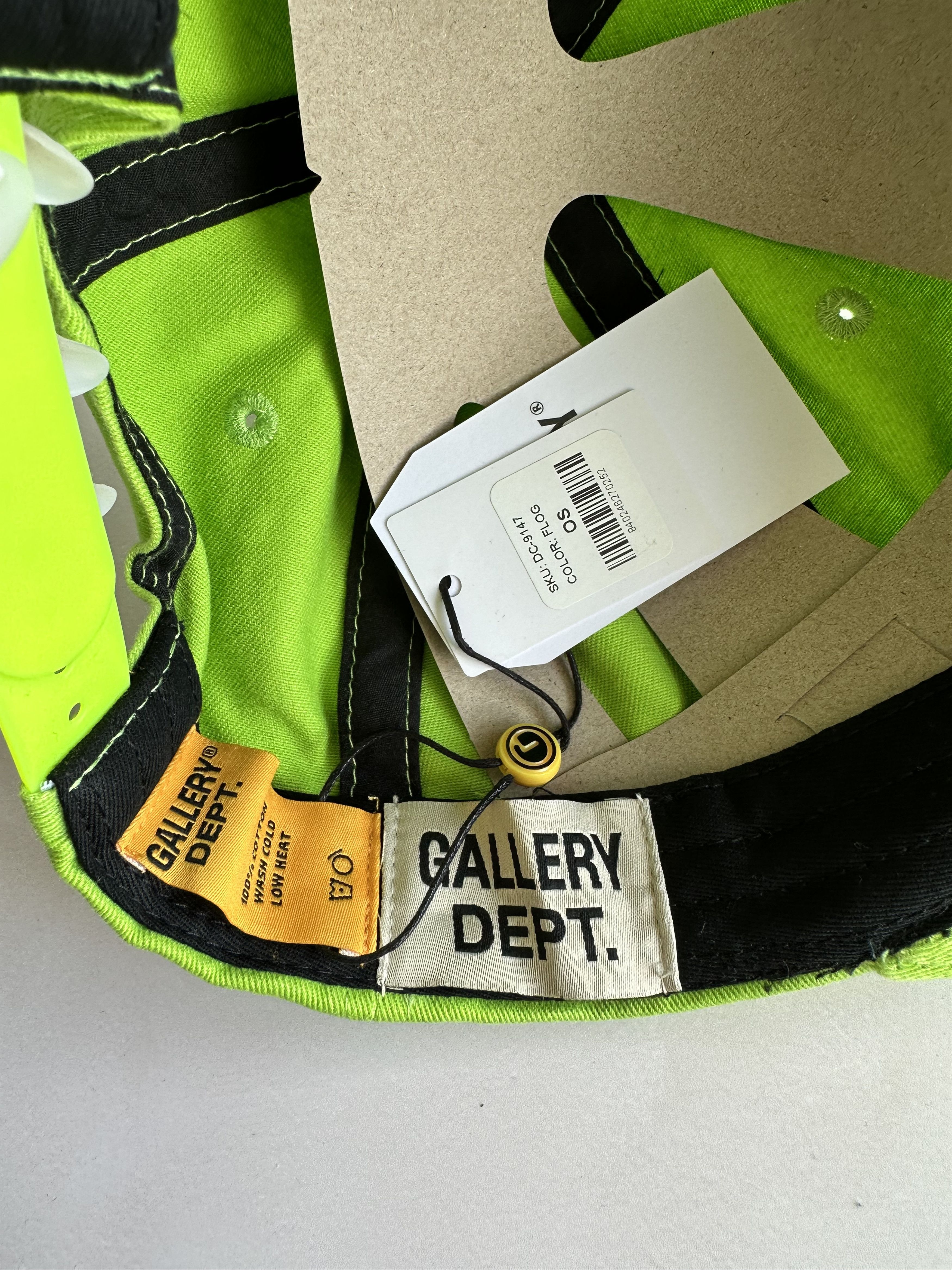 Gallery Dept. Gallery Dept Lime Embroidered Logo Baseball Cap Size ONE SIZE - 4 Thumbnail