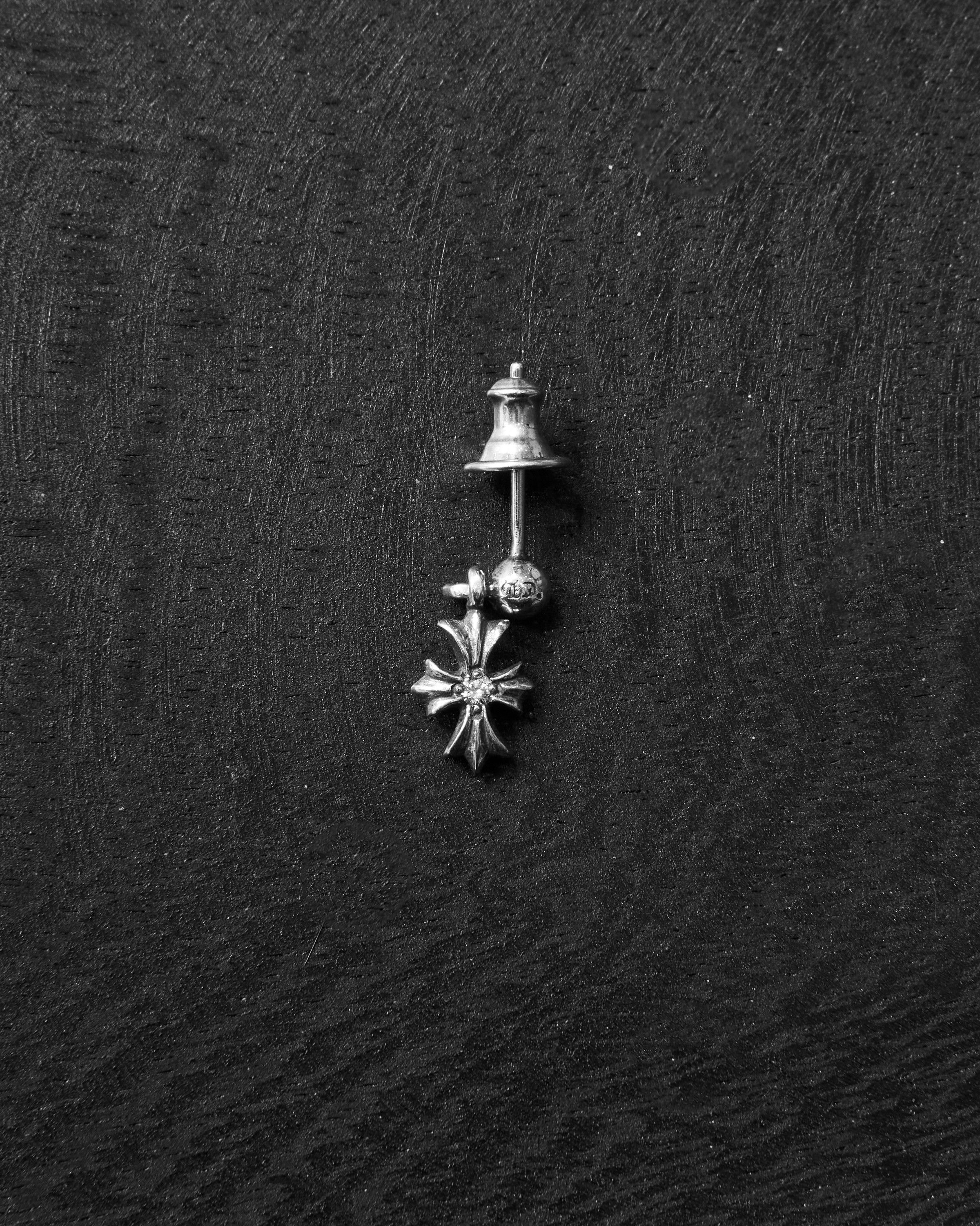 Chrome Hearts CHROME HEARTS Tiny E Silver Diamond Earring Size ONE SIZE - 2 Thumbnail