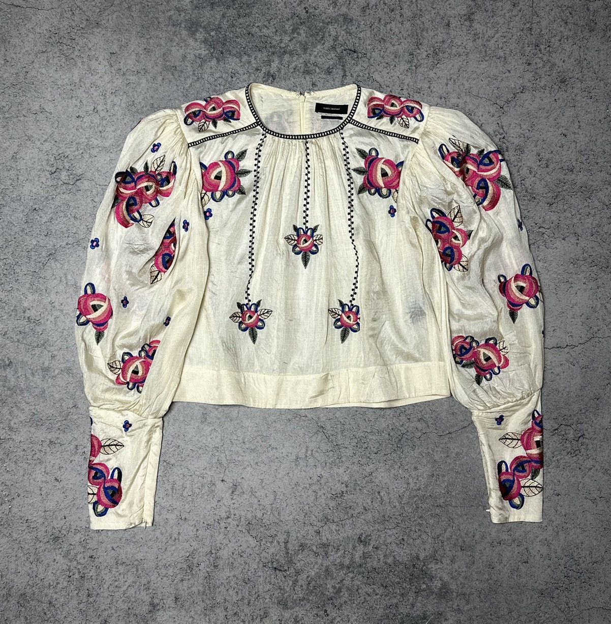Isabel Marant Isabel Marant Ciameli Embroidered Floral Silk Blouse Size M / US 6-8 / IT 42-44 - 1 Thumbnail