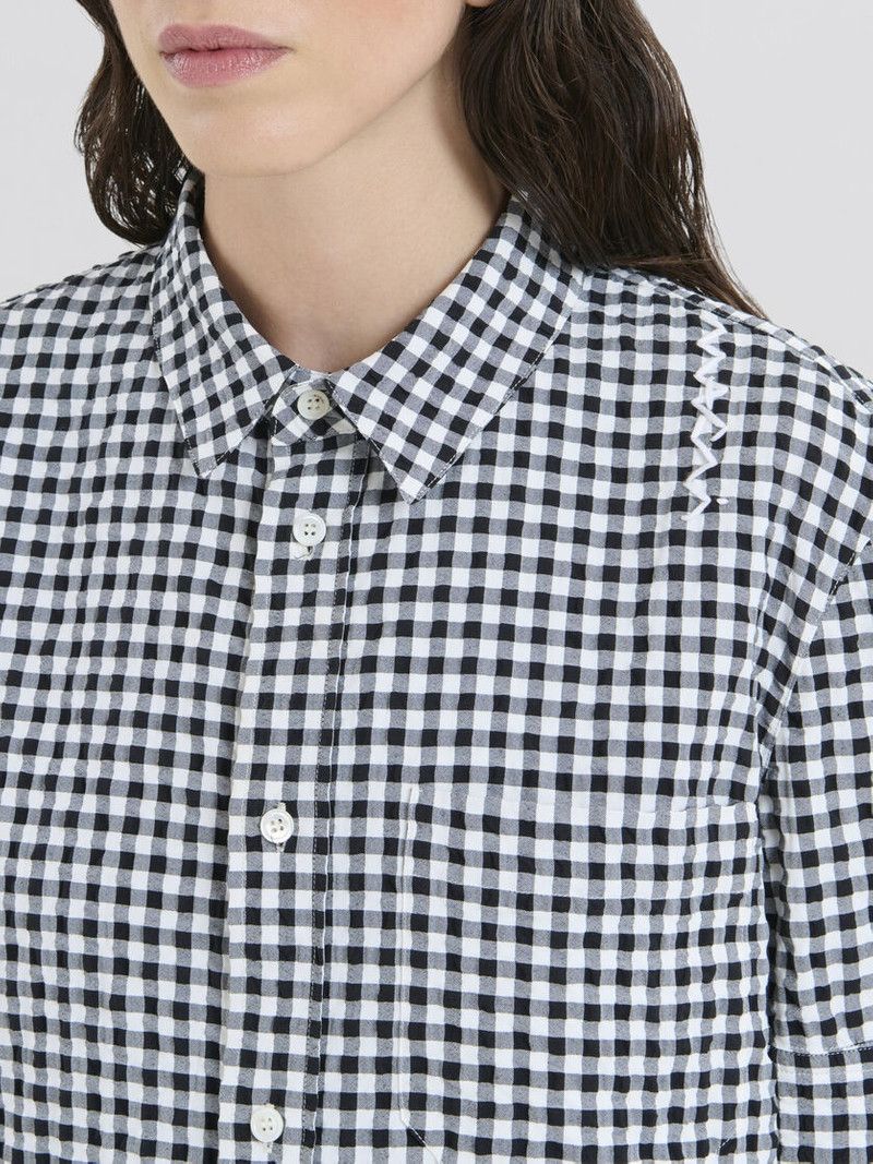 Marni o1f1d3z0326 Seersucker Checked Shirt in Multicolor Size XL / US 12-14 / IT 48-50 - 4 Thumbnail