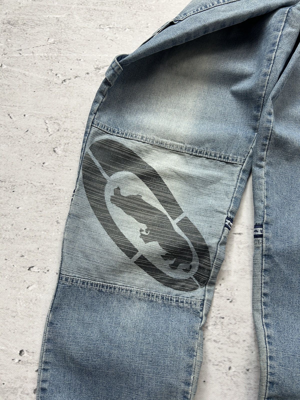 Ecko Unltd. 💥Vintage Ecko Unltd Baggy Big Logo Washed Blue Denim Jeans💥 Size US 30 / EU 46 - 6 Thumbnail