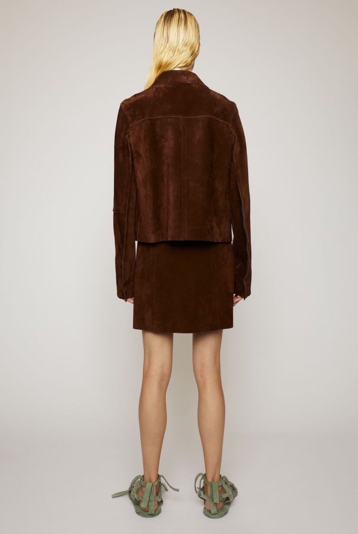 Acne Studios Acne Studios Suede Skirt - Chocolate Size 24" / US 00 / IT 34 - 7 Thumbnail