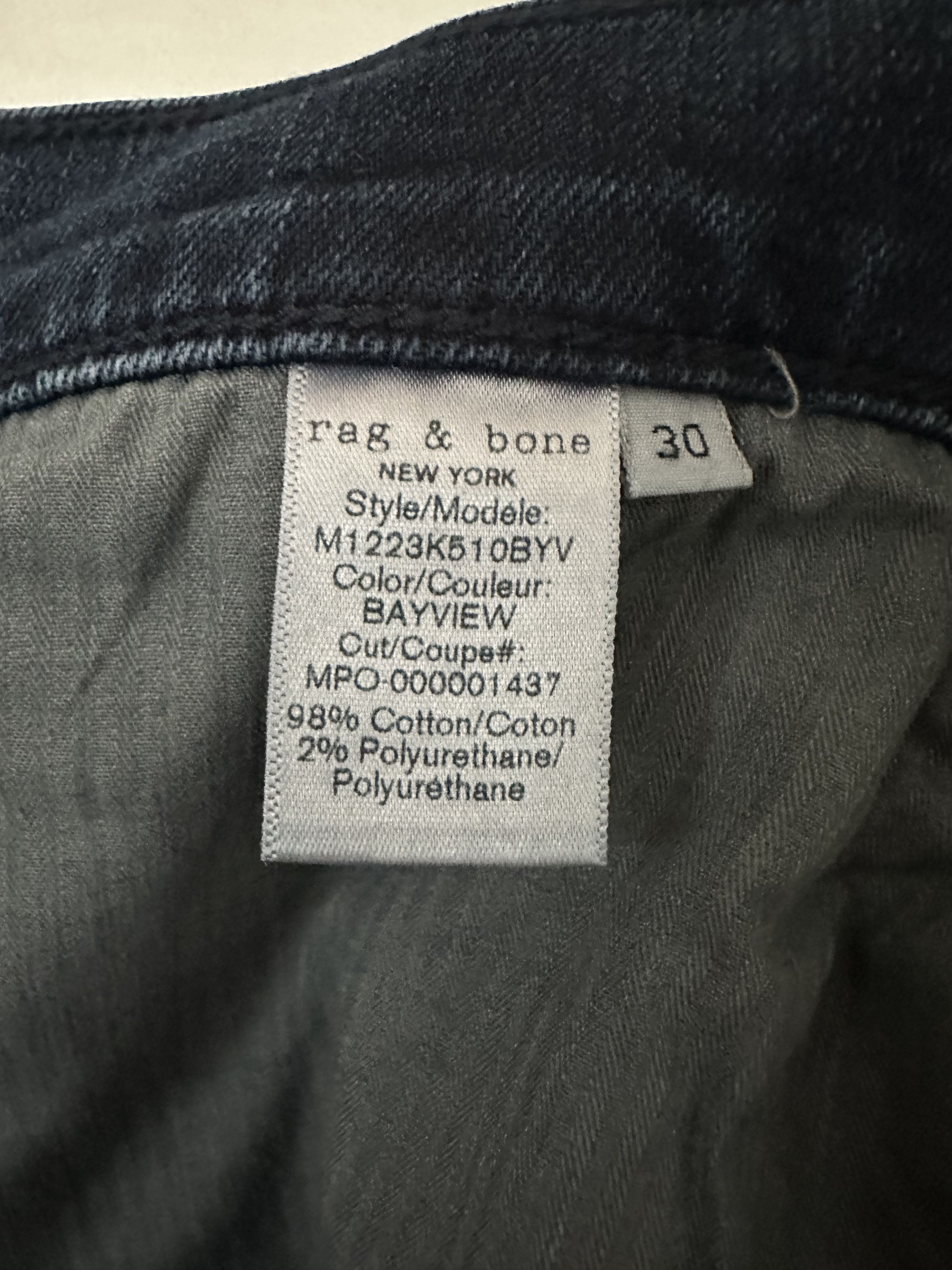 Rag & Bone Fit 2 - Bayview Jean - Size 30 x 28 Size US 30 / EU 46 - 7 Thumbnail