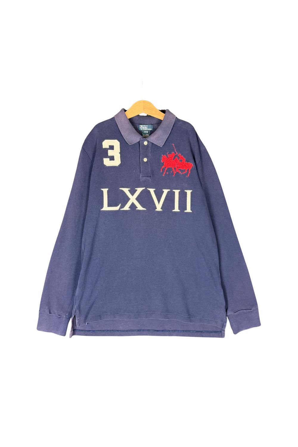 Polo Ralph Lauren Polo RL Big Pony Rugby Shirt LXVII Navy Long Sleeve S Size US S / EU 44-46 / 1 - 1 Thumbnail