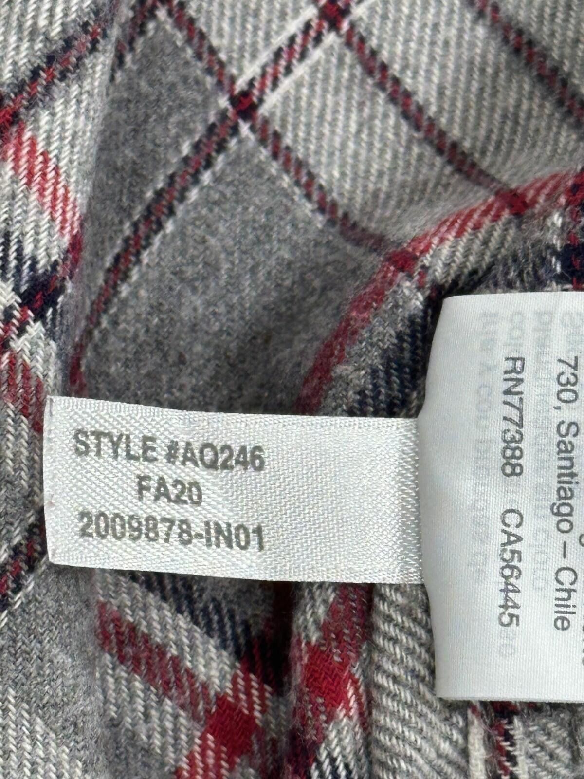 Polo Ralph Lauren J Crew Plaid Slim Cotton Flannel Button Up Gray Mens XL Size US L / EU 52-54 / 3 - 8 Thumbnail