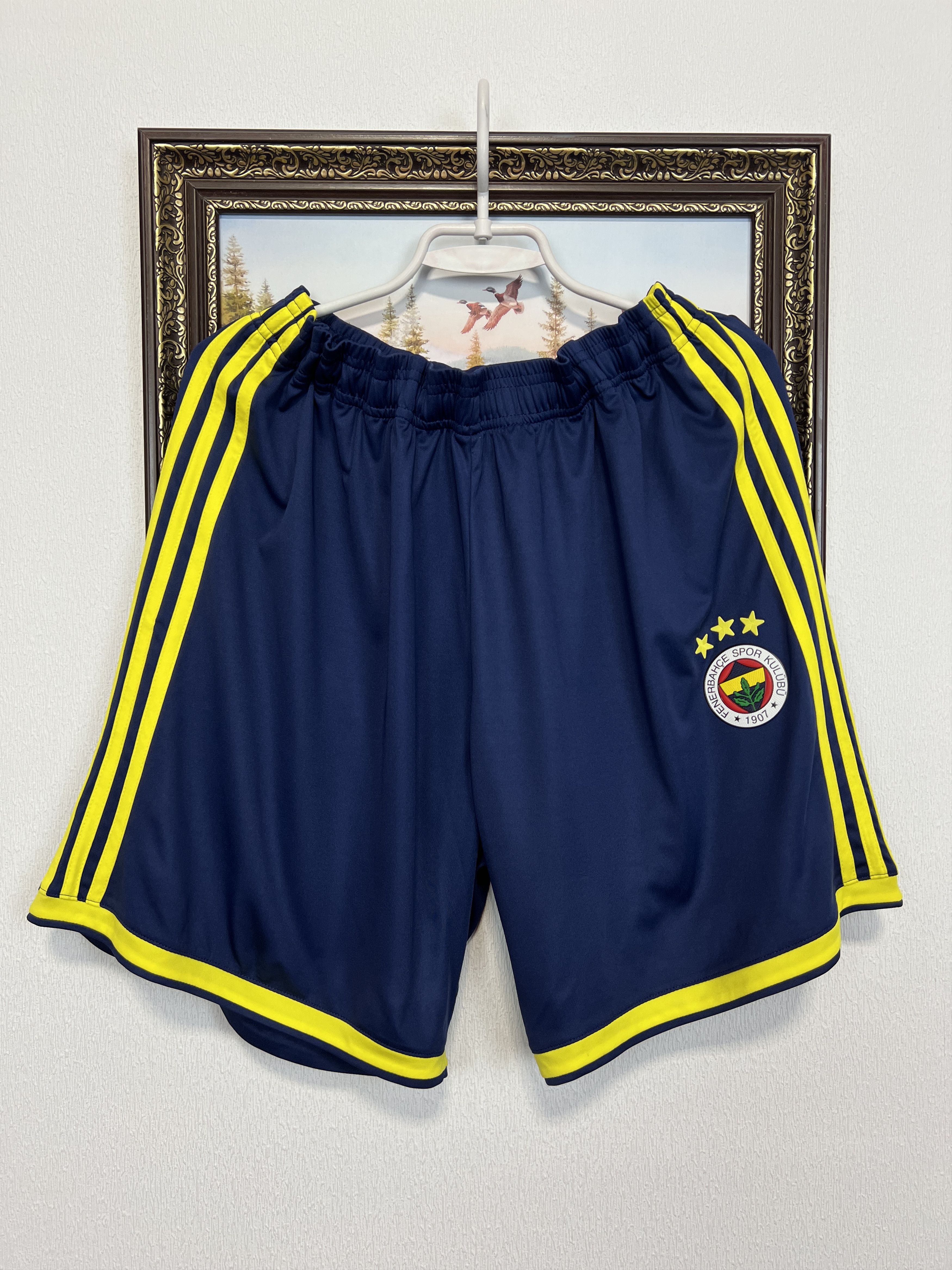 Adidas Fenerbahce Football Shorts Soccer Athletic Sport Rare