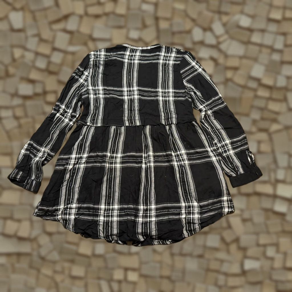 Paige Charlie Paige Shirt Womens Medium Black White Silver Plaid Long Sleeve Button Up Size M / US 6-8 / IT 42-44 - 1 Thumbnail