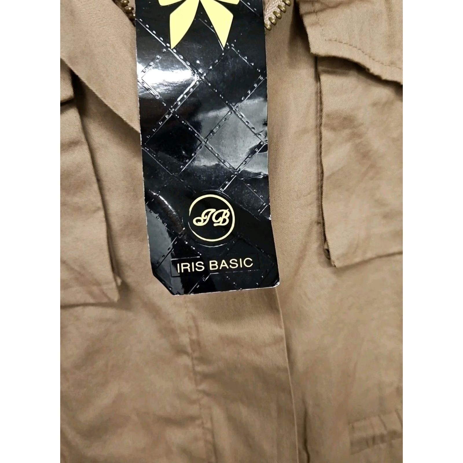Vintage Iris Jacket Utility Military Cargo Cotton Snap Zip Khaki Small Womens Tan Safari Size S / US 4 / IT 40 - 4 Thumbnail