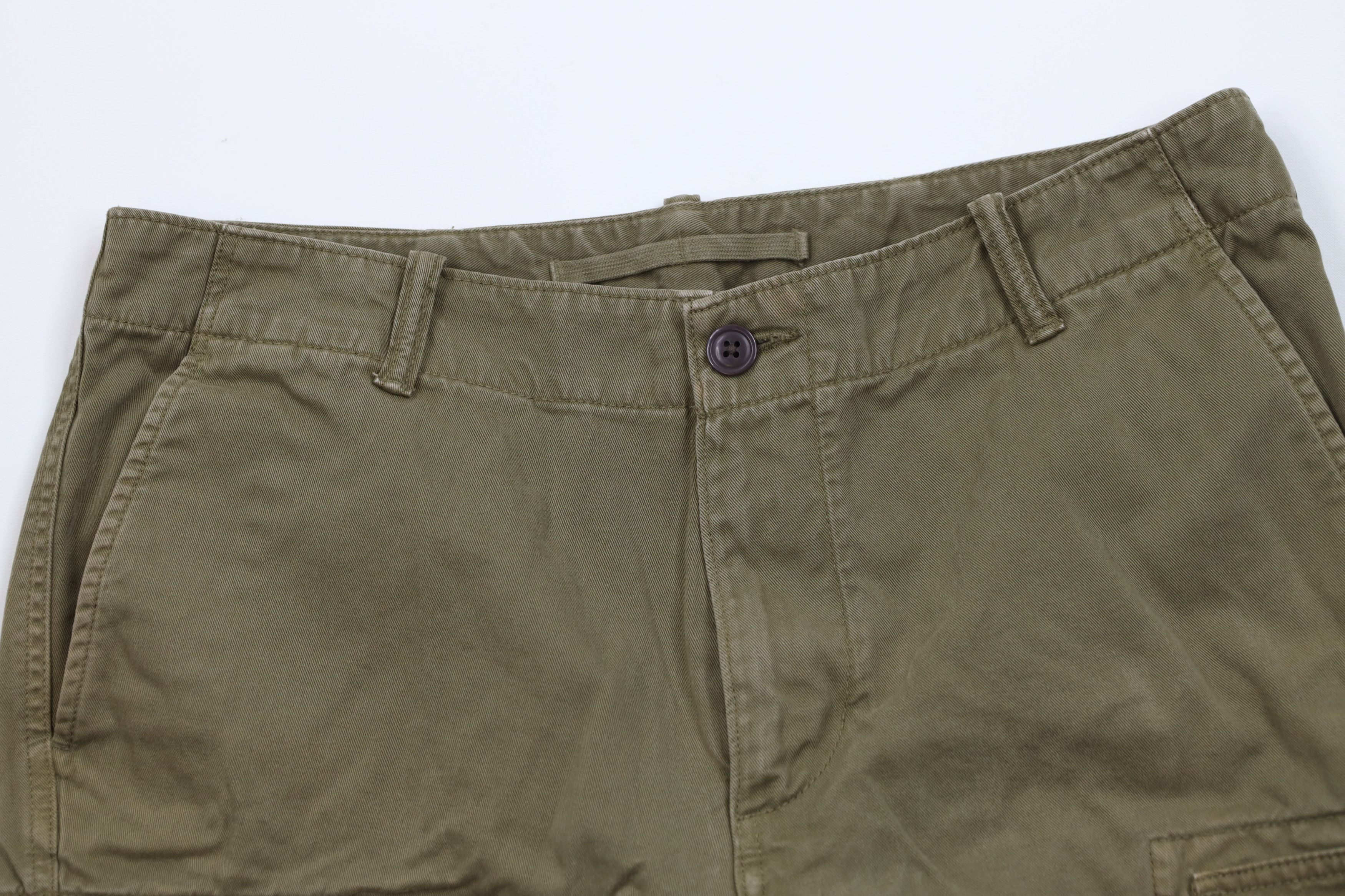 Lands' End Vintage 90s Lands End Heavyweight Cargo Shorts Green Cotton Size US 36 / EU 52 - 2 Thumbnail