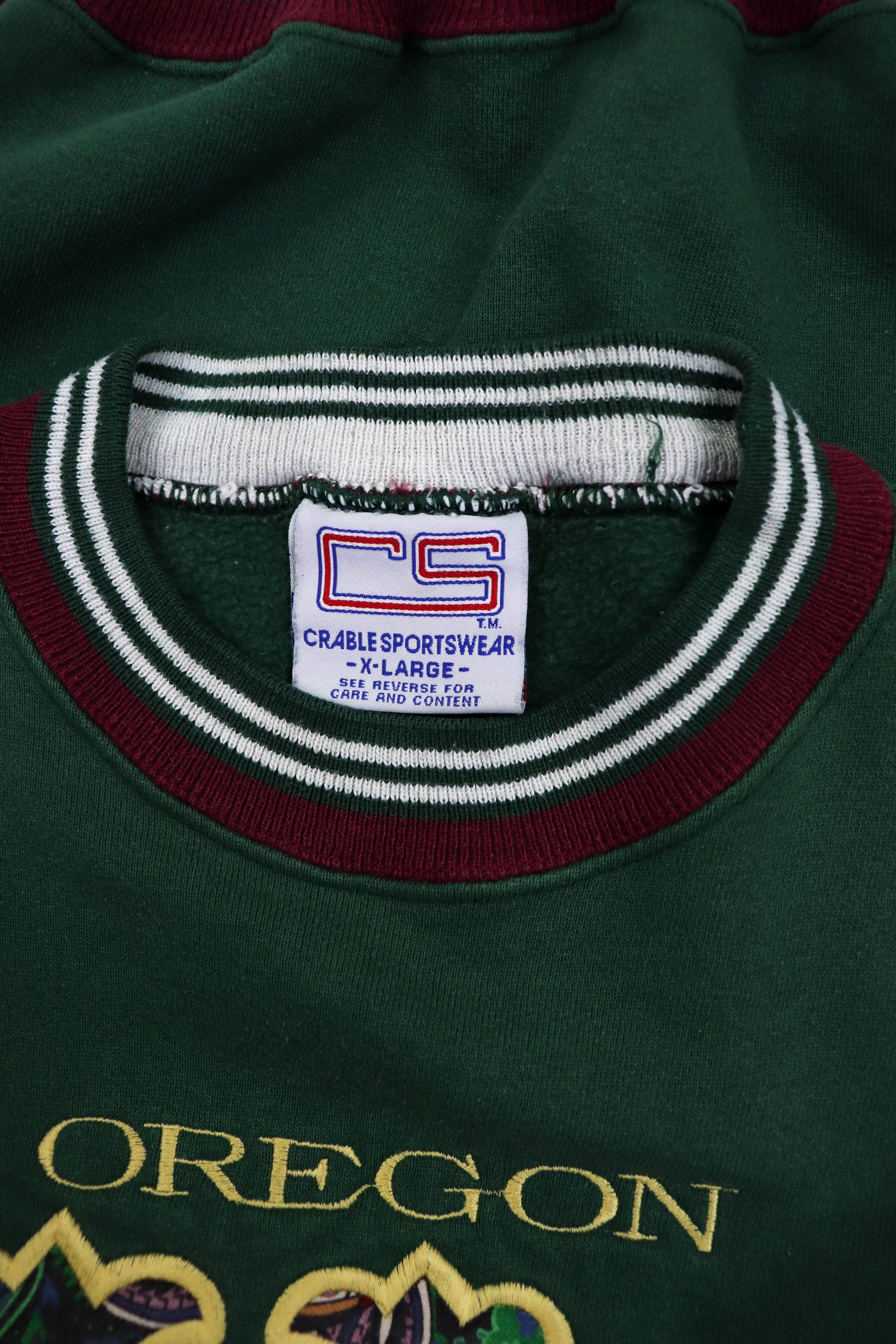 NFL Oregon Ducks 90s Vintage Crable Spw Made in USA Sweatshirt Size US XL / EU 56 / 4 - 13 Thumbnail