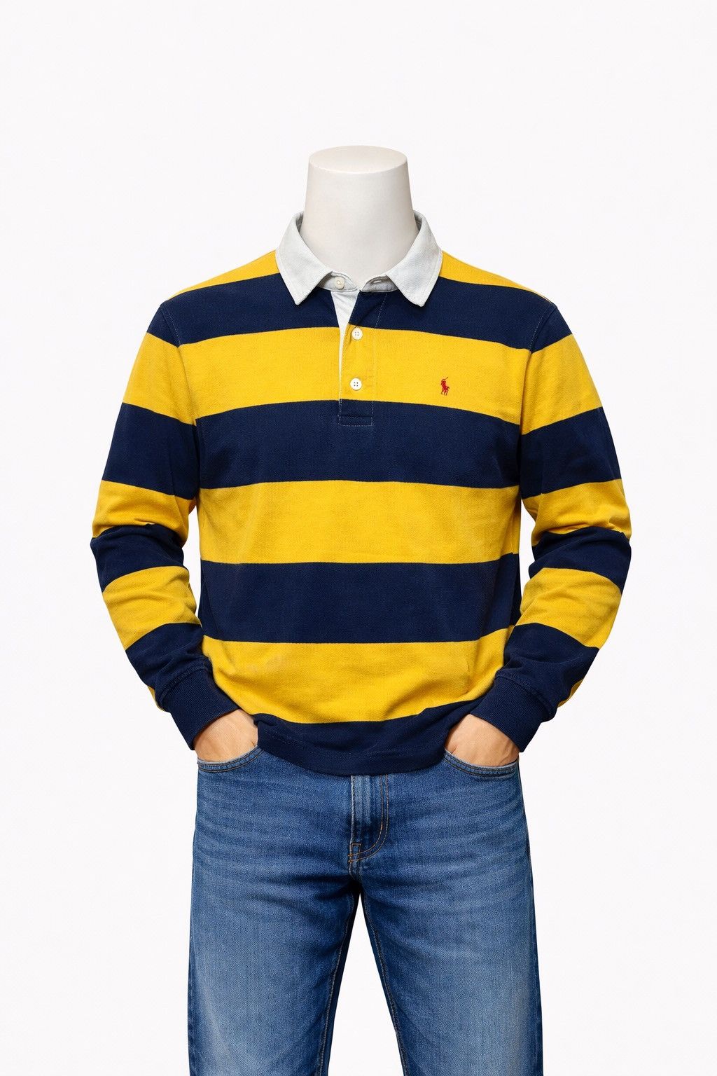 Polo Ralph Lauren Polo Ralph Lauren Striped Rugby Sweatshirt PRL Size XL Size US XL / EU 56 / 4 - 1 Thumbnail