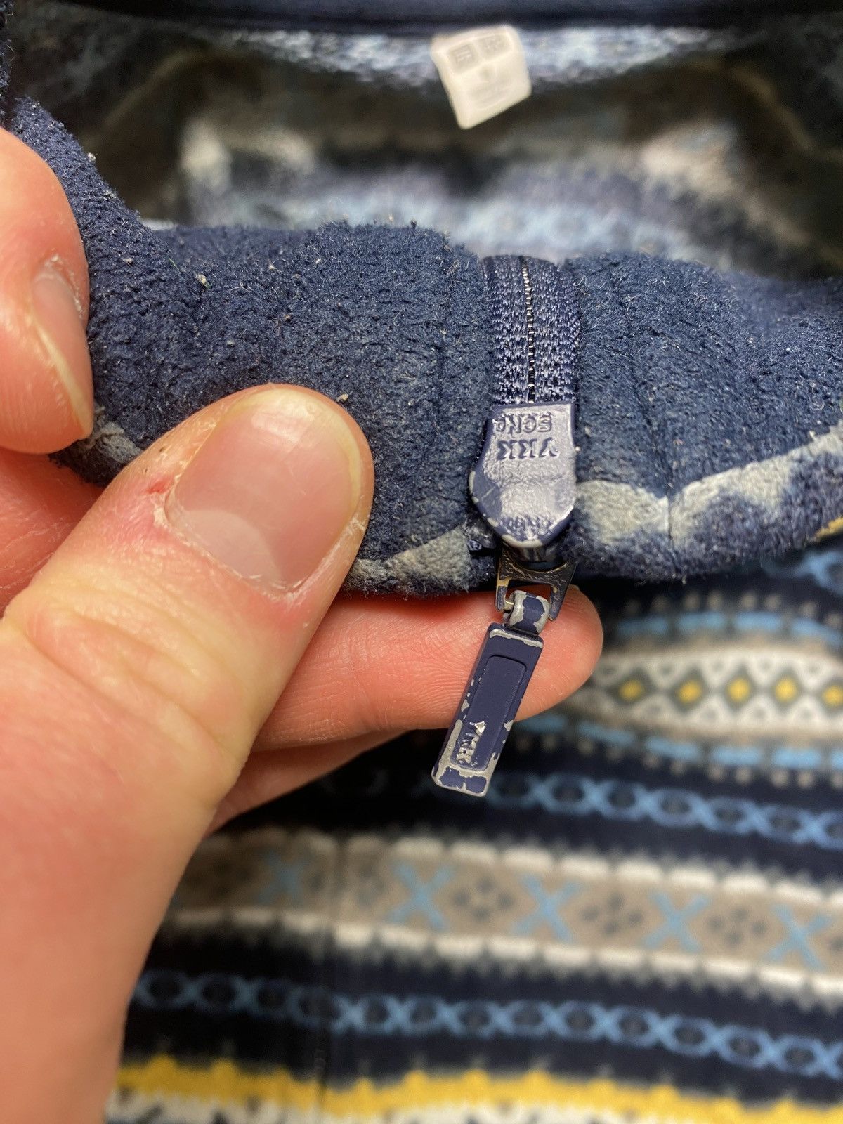 Engineered Garments × Japanese Brand × Uniqlo Vintage Uniqlo Aztec Engineered Garments Fleece Zip Sherpa Size US M / EU 48-50 / 2 - 4 Thumbnail