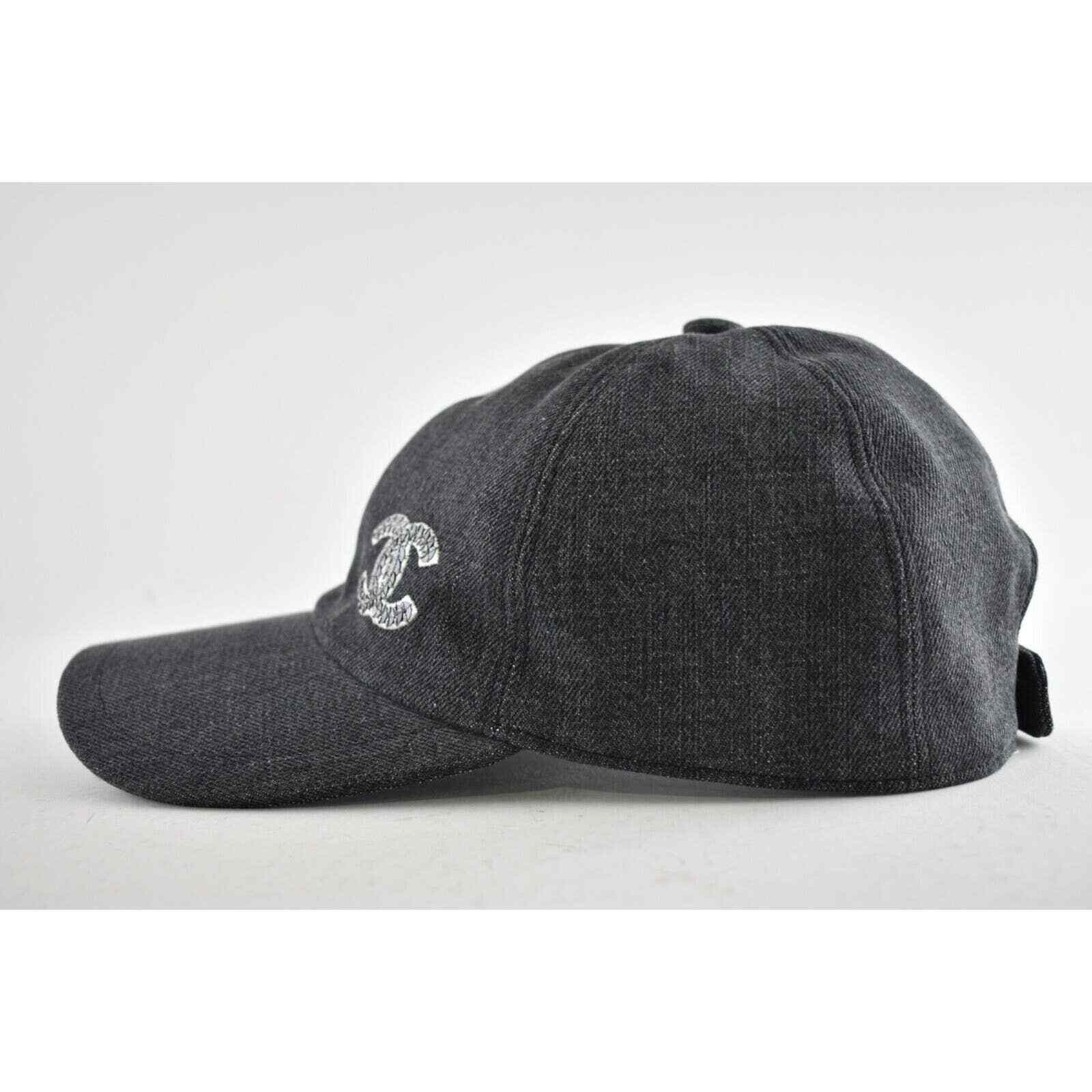 Chanel Chanel Sequin CC White Logo Baseball Cap Curved Peak Hat Size ONE SIZE - 8 Thumbnail