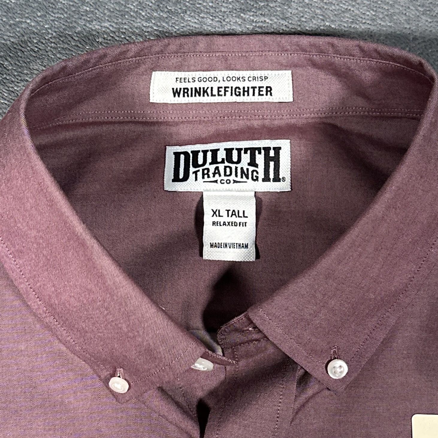Vintage Duluth Shirt Mens XLT Burgund yWrinkle Resistant Relaxed Button-Down Collared Big & Tall Classic Outdoor Button-Up Size US XL / EU 56 / 4 - 3 Thumbnail