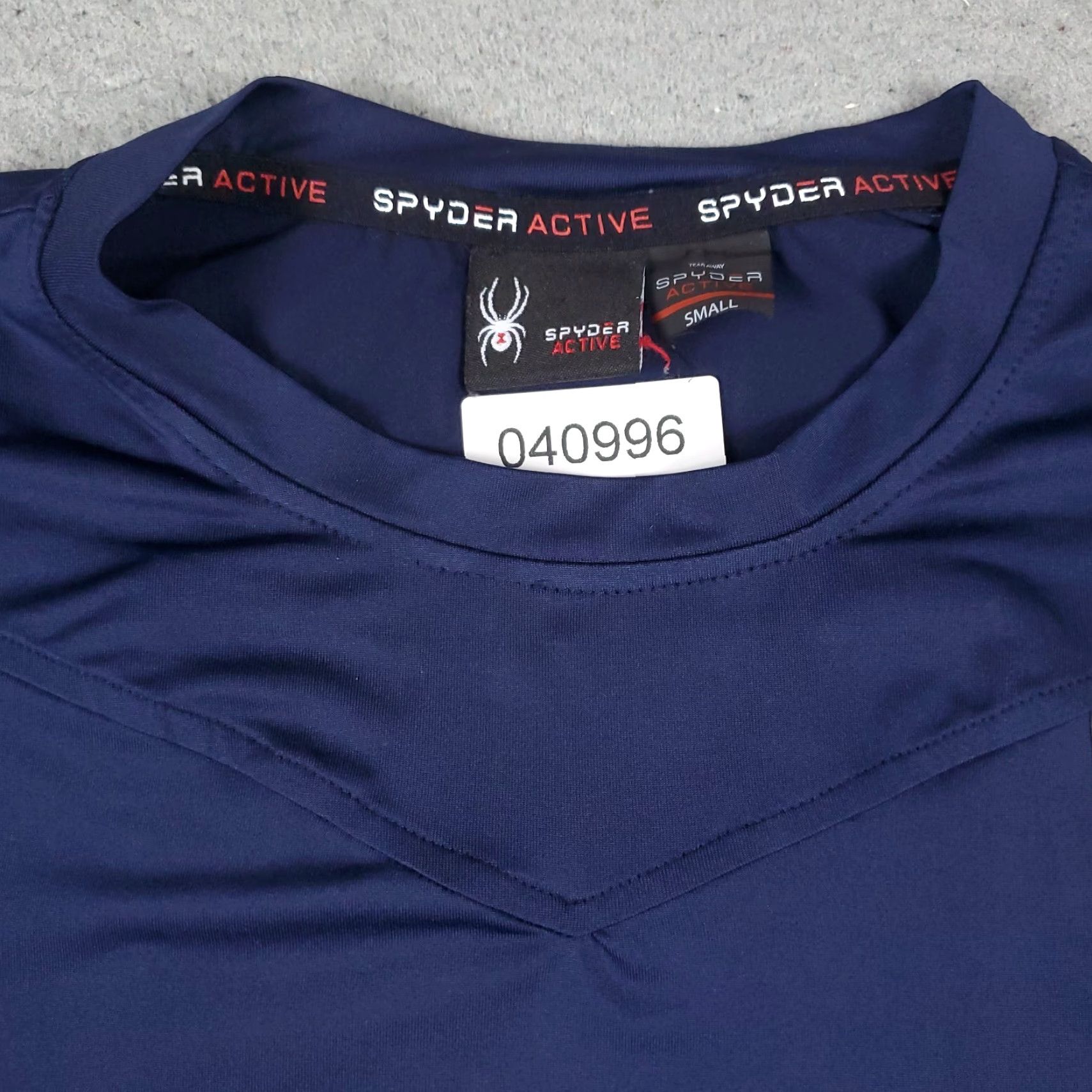 Spyder Spyder Mens T Shirt Blue Size S Pullover Long Sleeve Crew Neck Activewear Logo Zip Solid Pattern Size US S / EU 44-46 / 1 - 3 Thumbnail