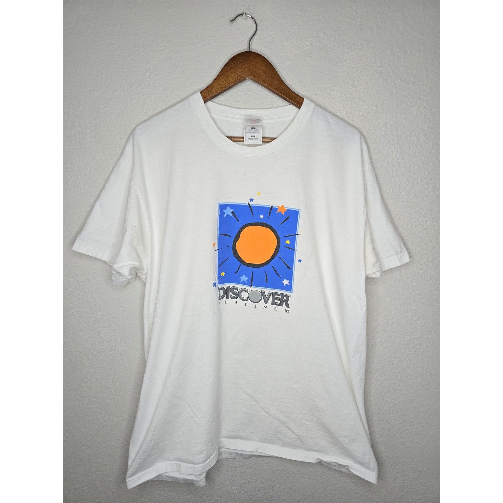 Fruit Of The Loom × Vintage Vintage Discover Platinum Credit Card Finance XL T-Shirt Size US XL / EU 56 / 4 - 1 Thumbnail