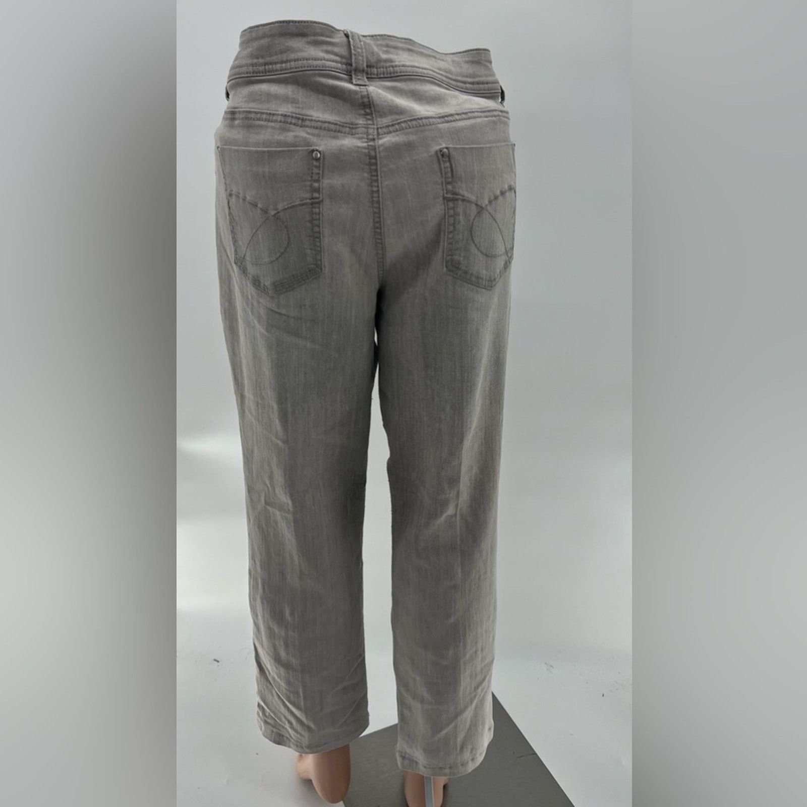 Chicos Chico's Women's Gray Denim Stretch Platinum Pants Size 30" / US 8 / IT 44 - 2 Thumbnail